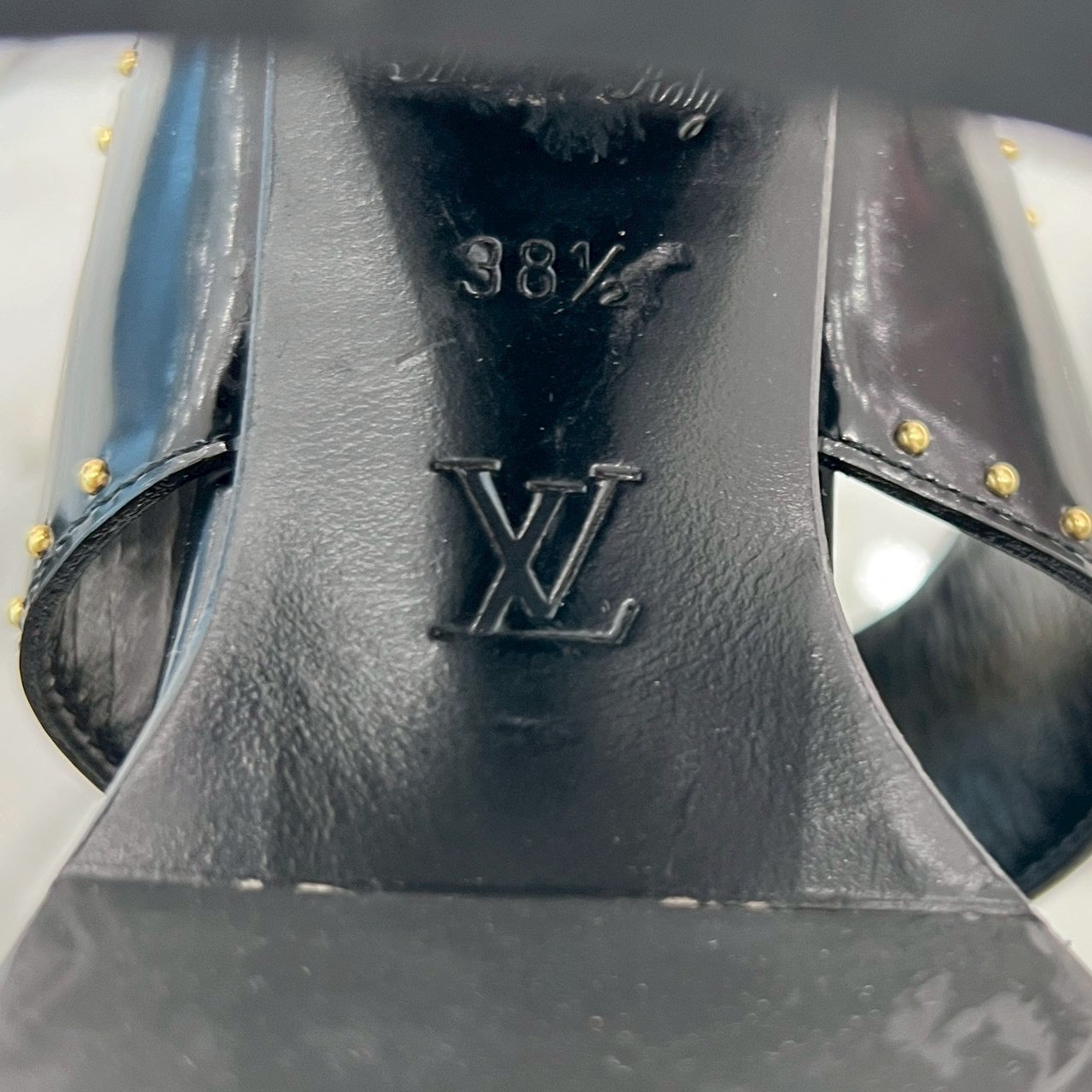 LOUIS VUITTON Star Trail Line Studded Heel Sandals NA0290 Size 38 1/2 ルイヴィトン スタートレイルラインスタッズヒールサンダル サイズ38 1/2