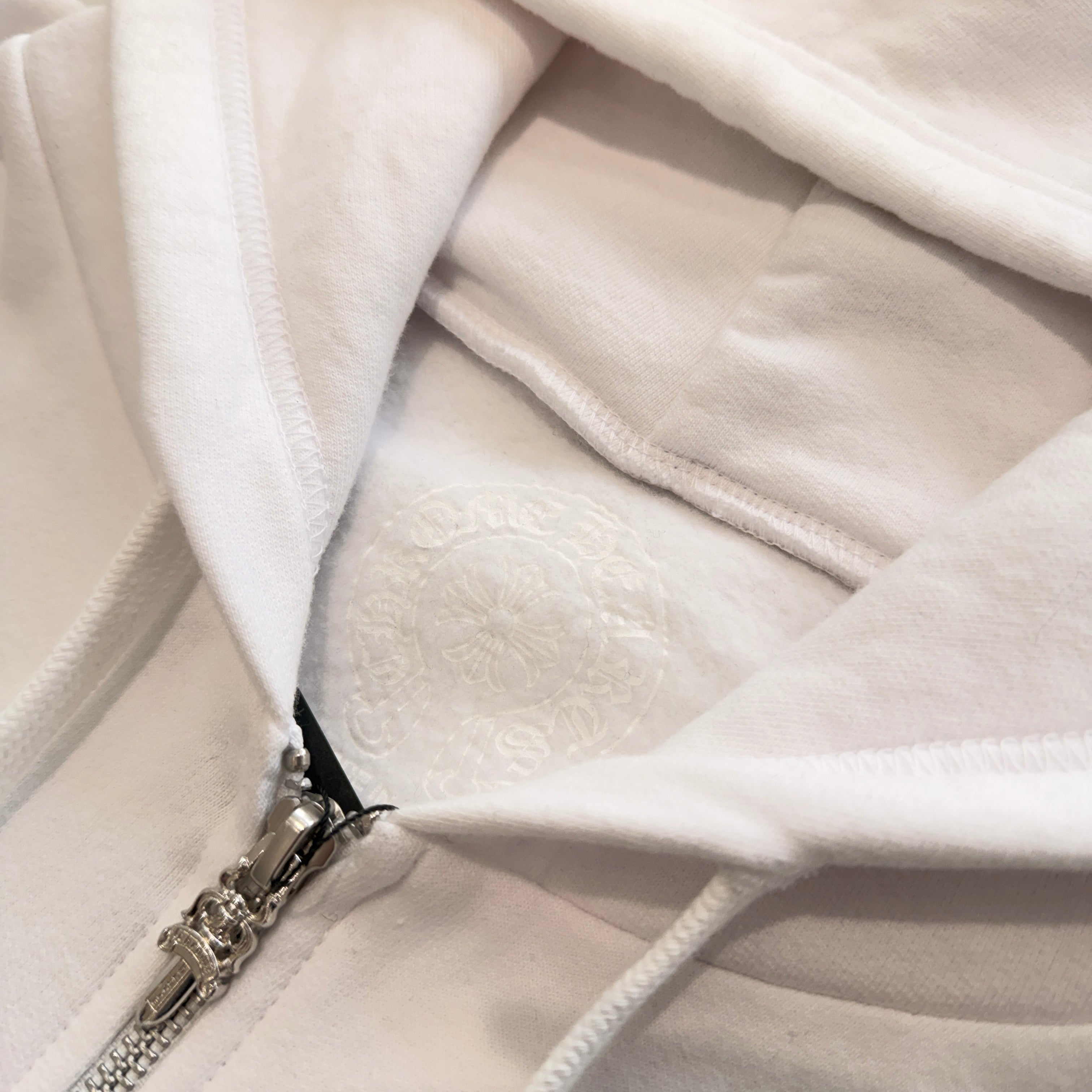 CHROME HEARTS Back Scroll Label Logo Zip Up Hoodie Size XL クロムハーツ バックスクロールラベルロゴジップアップフーディ サイズXL