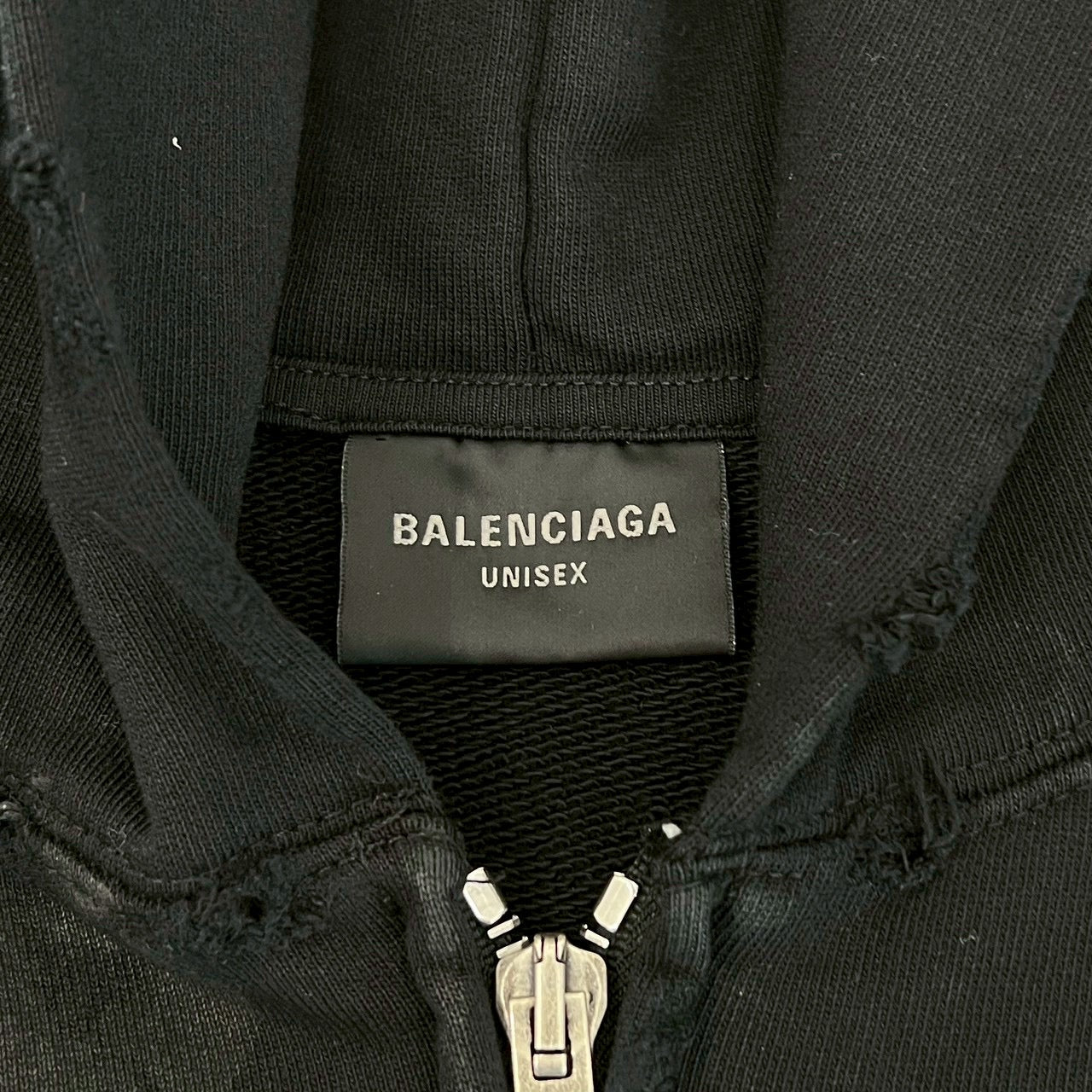BALENCIAGA 2023AW Heavy Metal Logo Zip Up Hoodie 744454 T0VD8 Size