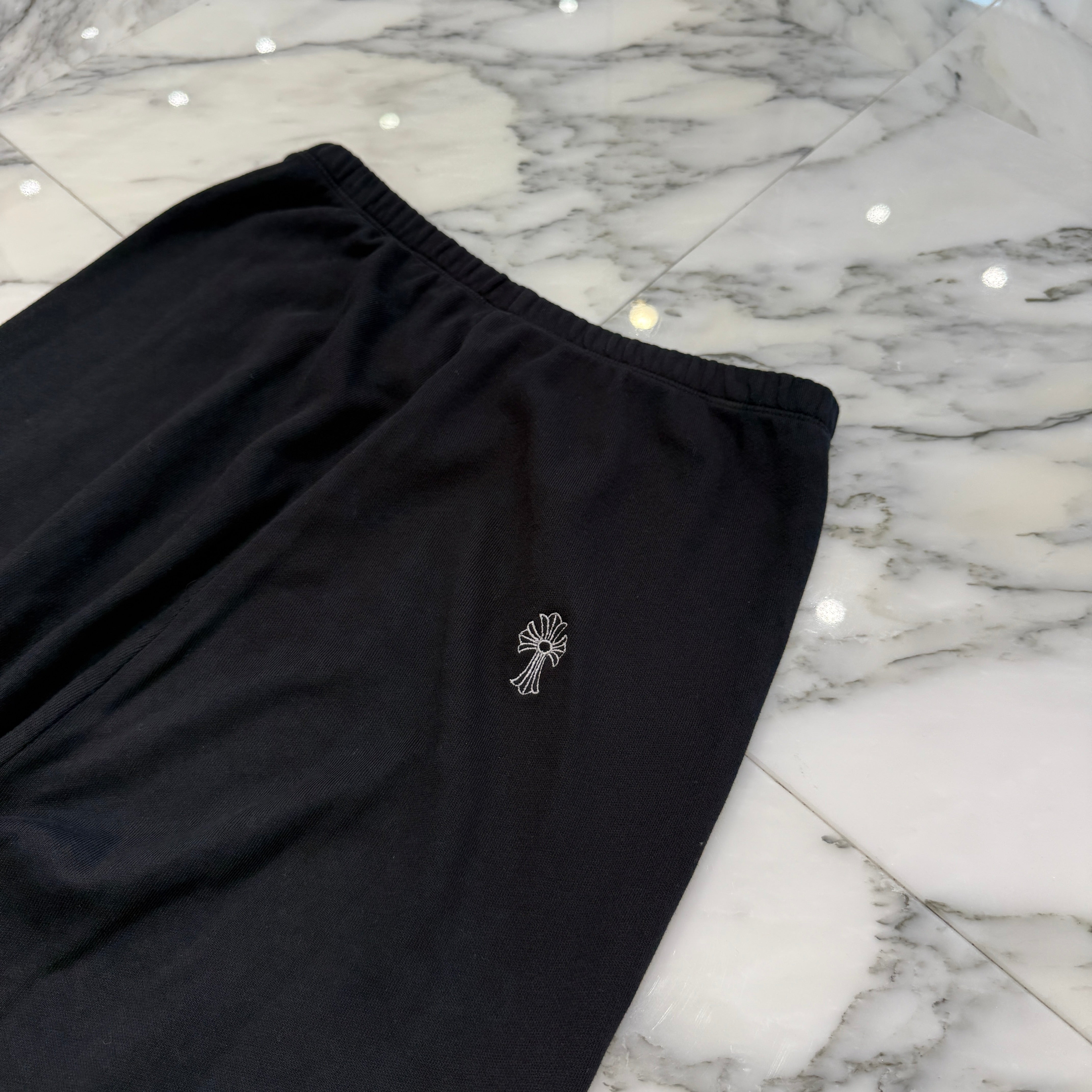 CHROME HEARTS Y NOT Vertical Logo Embroidery Oversized Sweat Pants Size XS クロムハーツ ワイノット ヴァーティカルロゴ刺繍 オーバーサイズ スウェットパンツ サイズXS