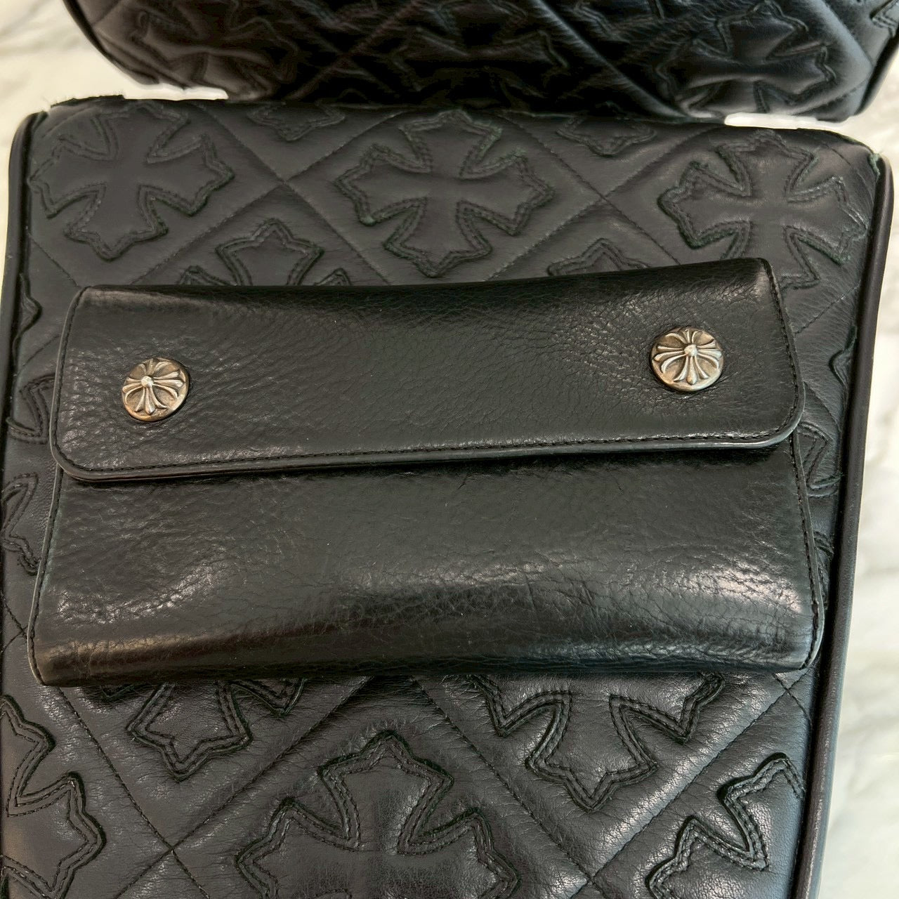 CHROME HEARTS Wave Cross Ball Wallet クロムハーツ ウェーブクロスボール ウォレット