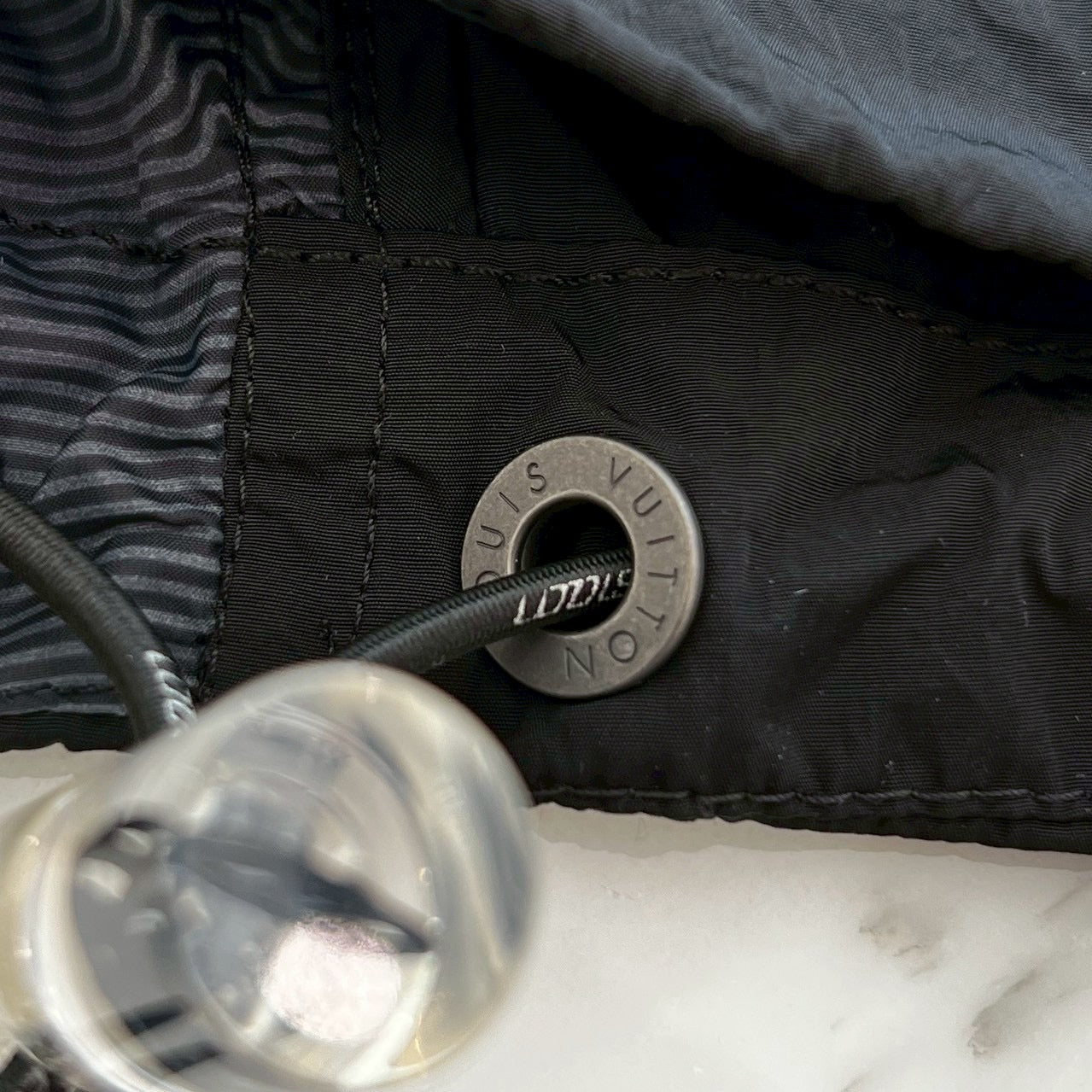 LOUIS VUITTON 2021SS LV2054 Nylon Hooded Zip Up Jacket HKB10W Size 46 ルイヴィトン LV2054 ナイロン フーデット ジップアップジャケット サイズ46