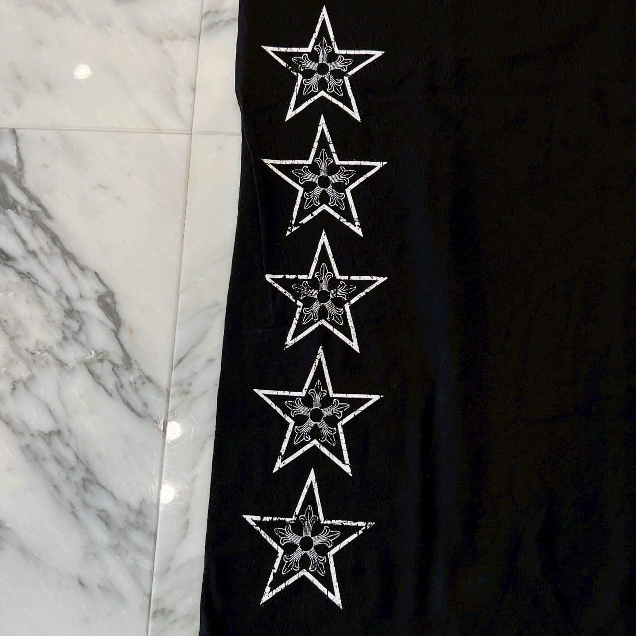 CHROME HEARTS Vertical Logo Side Star Tee Size L クロムハーツ ヴァーティカルロゴ サイドスター Tシャツ サイズL