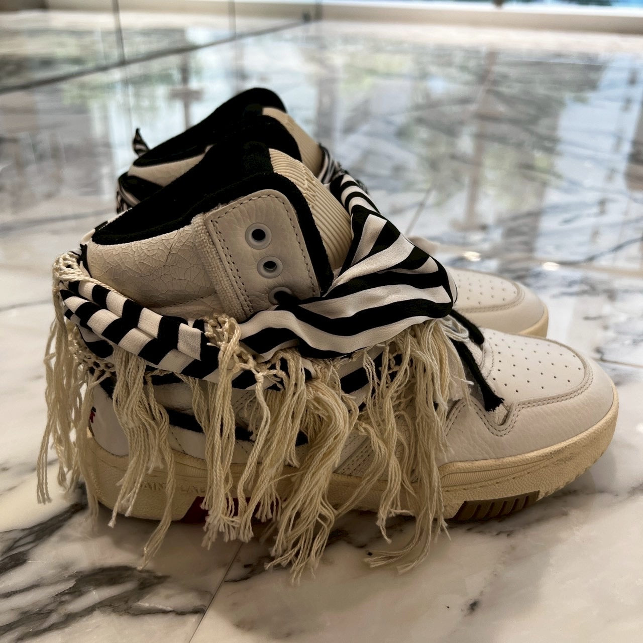 SAINT LAURENT PARIS 2025SS Smith Bandana High Top Sneakers 119164144 Size 40(約25.0cm) サンローラン パリ スミスバンダナ ハイトップスニーカー サイズ40(約25.0cm)