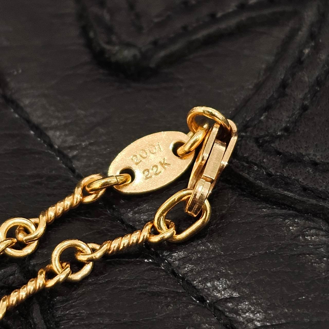 CHROME HEARTS 22K Twist Chain Necklace Size 18 Inch クロムハーツ 22K ツイストチェーン ネックレス サイズ18インチ