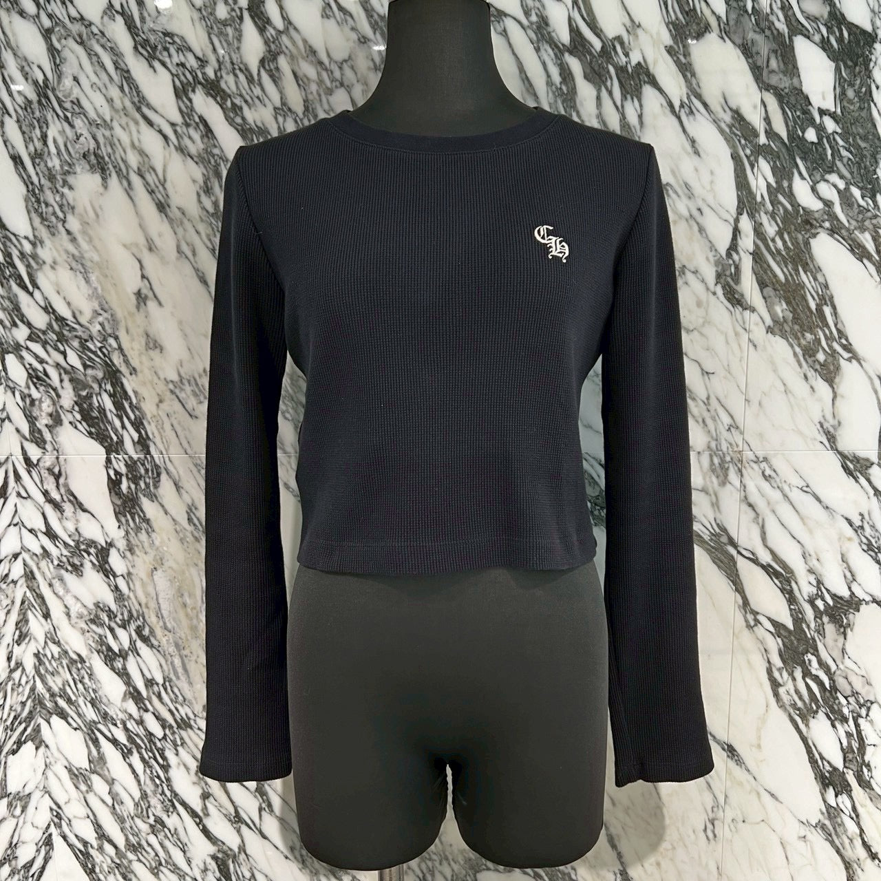 CHROME HEARTS Y NOT CH Embroidery Thermal Long Sleeve Tee Size M クロムハーツ ワイノット CH刺繍 サーマル ロングスリーブTシャツ サイズM