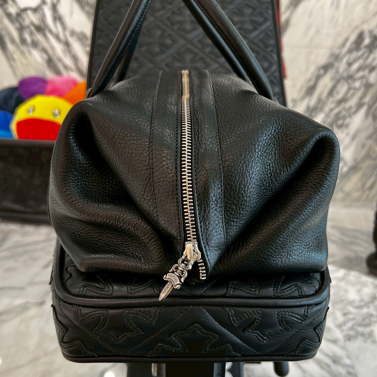 CHROME HEARTS Large Cross MONICA Leather Hand Bag クロムハーツ ラージクロス モニカ レザーハンドバッグ