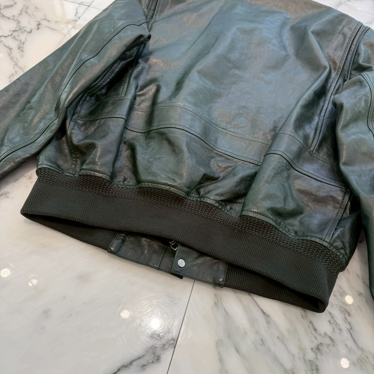 Berluti Grained Leather Flight Jacket Blouson R23LBL118 Size R52 ベルルッティ グレインレザー フライトジャケット ブルゾン サイズR52