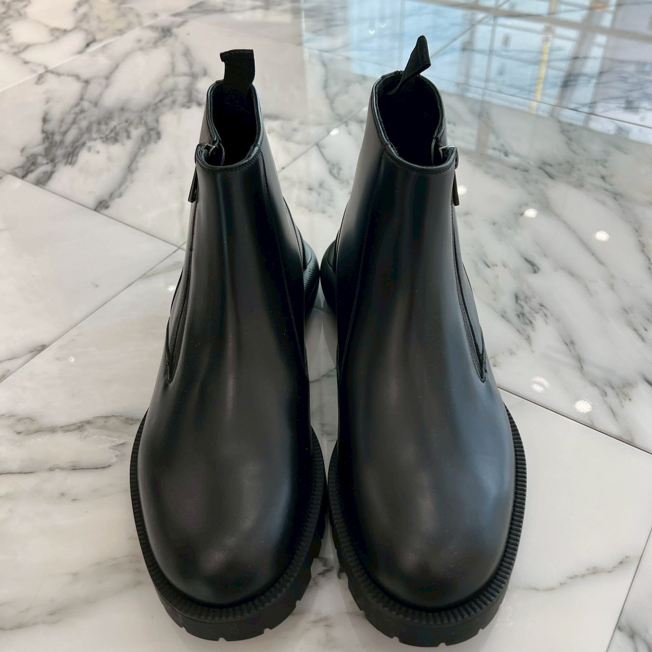 DIOR Side Zip Leather Short Boots 20EBM Size 42（27cm）ディオール サイドジップ レザーショートブーツ サイズ42(27cm)