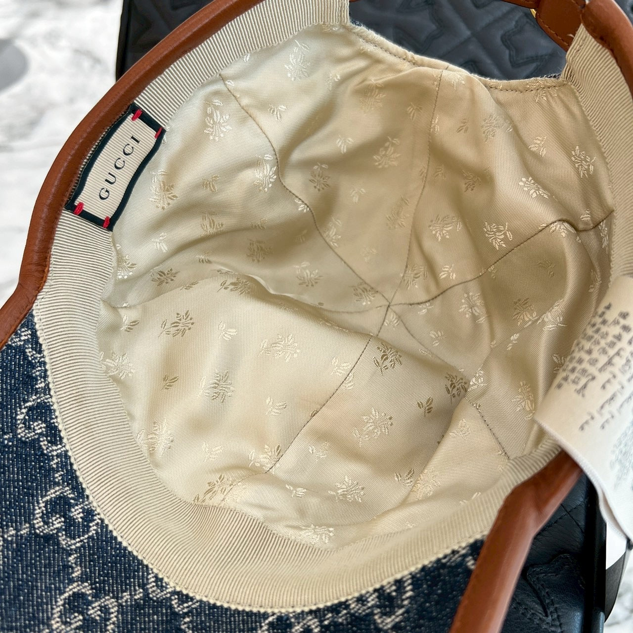 GUCCI 2022SS GG Denim Baseball Cap 656206 4HAC3 Size L(59cm) グッチ GGデニム ベースボールキャップ サイズL(59cm)