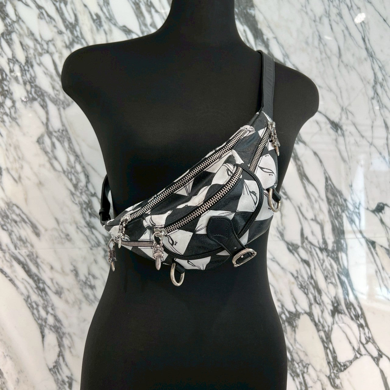 CHROME HEARTS × MATTY BOY PPO 99EYES SNAT PACK Mini Leather Waist Bag クロムハ―ツ × マッティボーイ PPO 99アイズ スナットパック ミニ レザーウエストバッグ