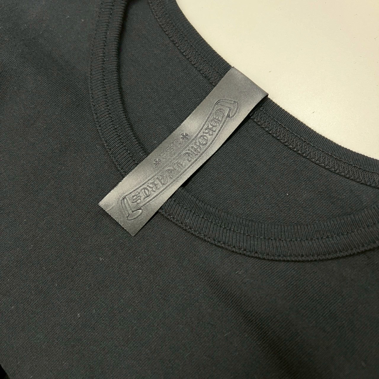 CHROME HEARTS Y NOT Vertical Logo Embroidery Long Sleeve Tee Size M クロムハーツ ワイノット ヴァーティカルロゴ刺繍 ロングスリーブTシャツ サイズM