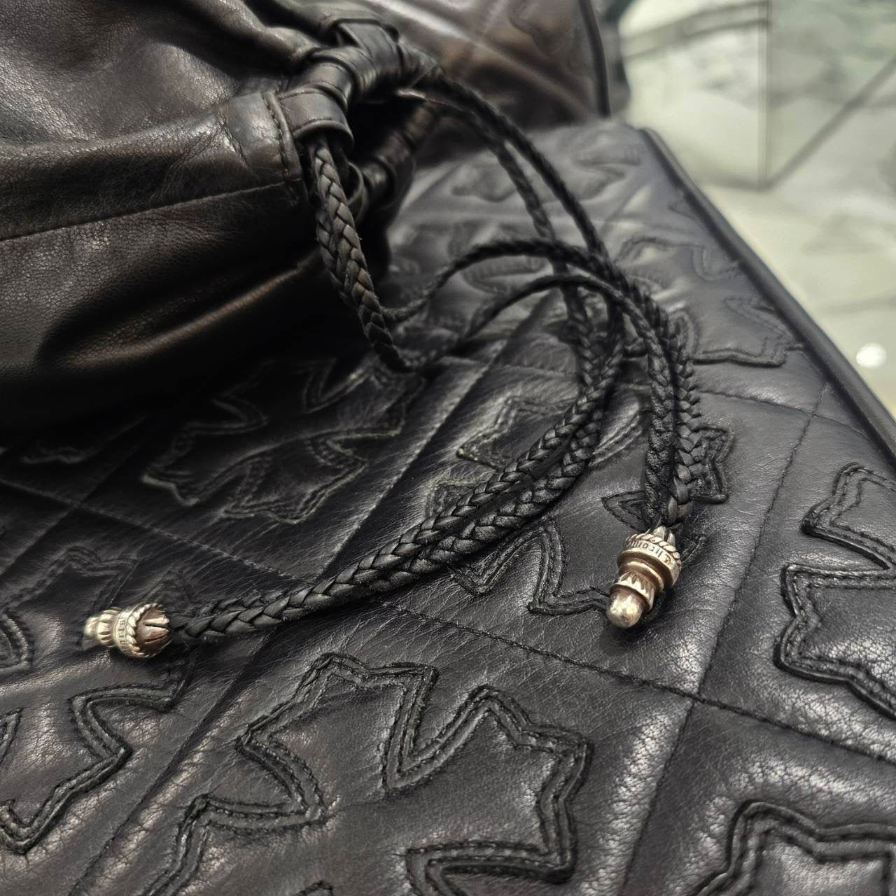 CHROME HEARTS BS FLARE PATCH DRW STRNG SACK クロムハーツ BSフレアパッチ ドローストリング 巾着