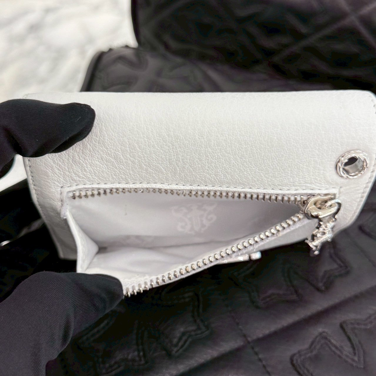 CHROME HEARTS Wave Mini Cross Ball Wallet クロムハーツ ウェイブミニ クロスボール ウォレット