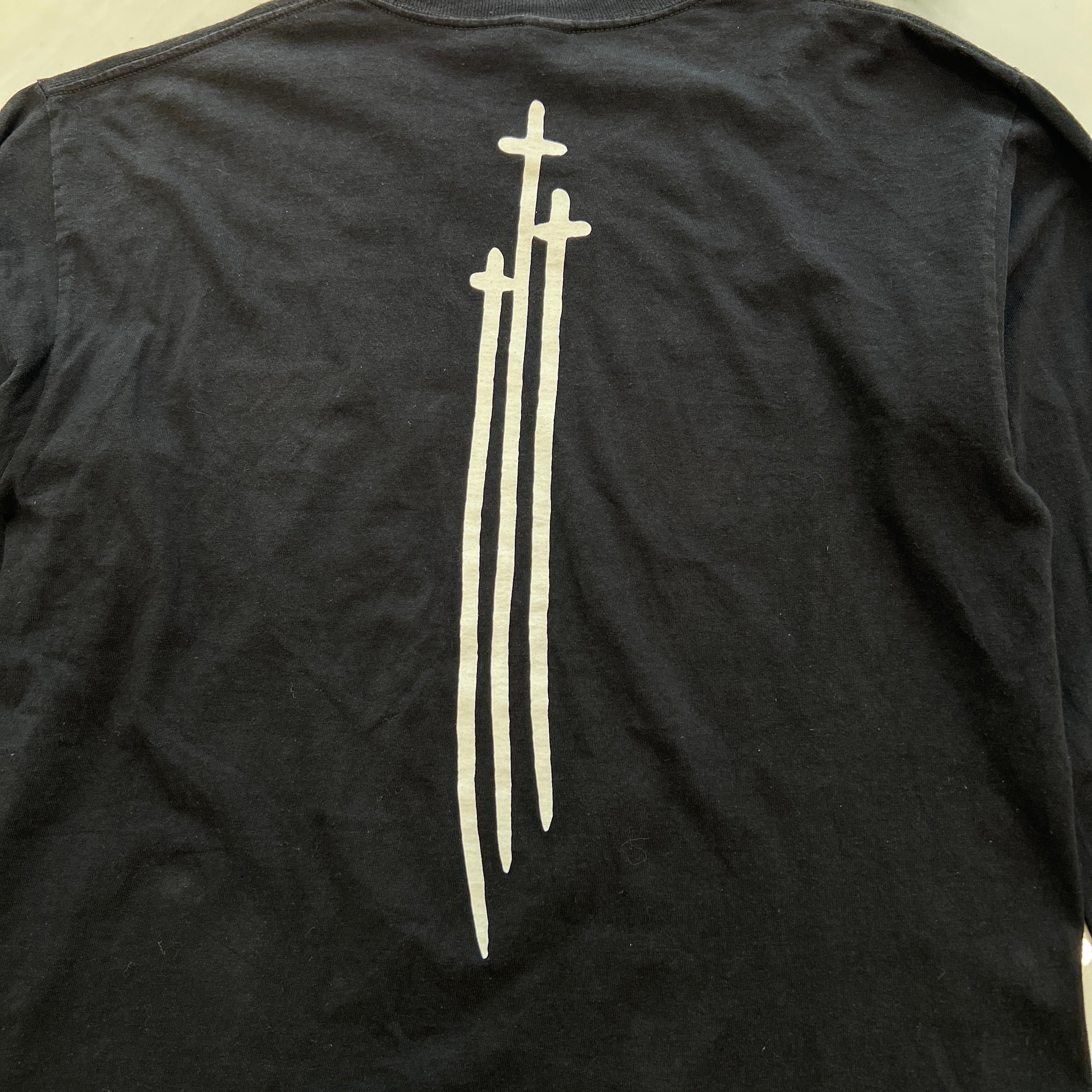 CHROME HEARTS Vertical Logo RS3 Cross Long Sleeve Tee Size L クロムハーツ ヴァーティカルロゴ RS3 クロス ロングスリーブTシャツ サイズL