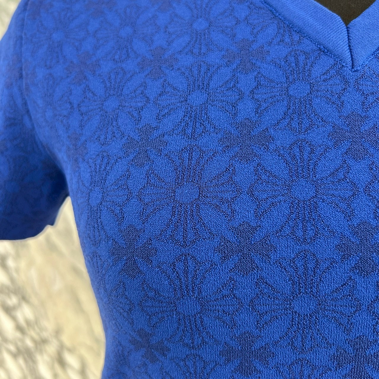 CHROME HEARTS Y NOT V-Neck Rayon Polo Shirt Size XS クロムハーツ ワイノット Vネック レーヨン ポロシャツ サイズXS