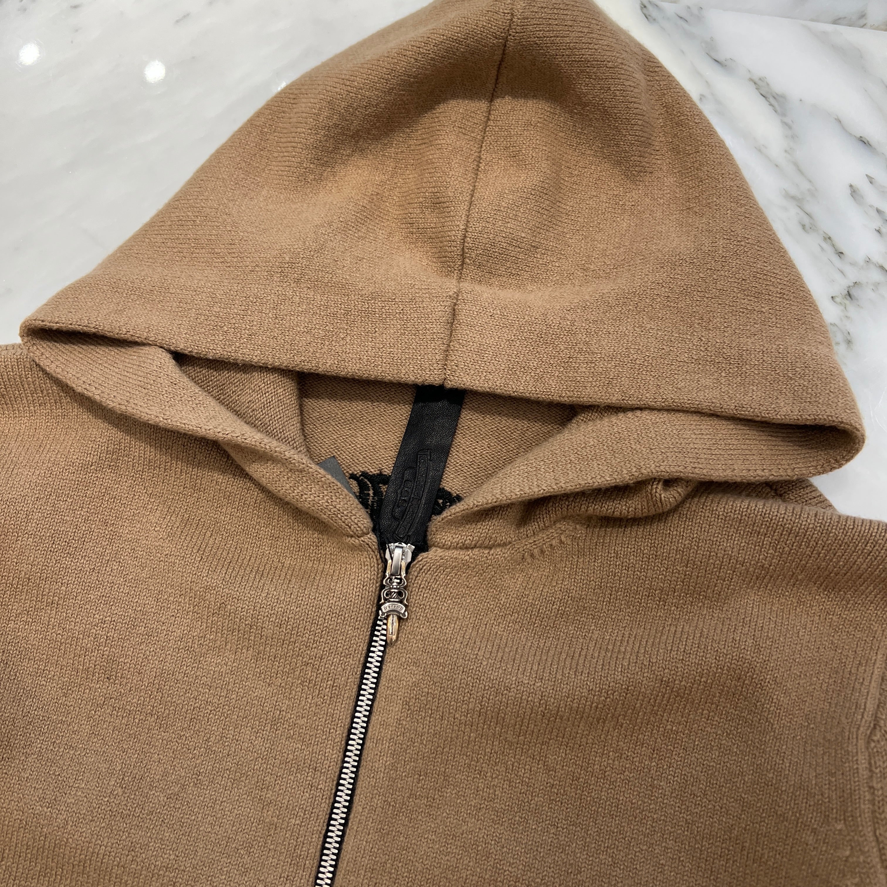 CHROME HEARTS Y NOT King Taco 3 Cemetery Cross Cashmere Zip Up Hoodie Size M クロムハーツ ワイノット キングタコ 3セメタリークロス カシミア ジップアップフーディー サイズM