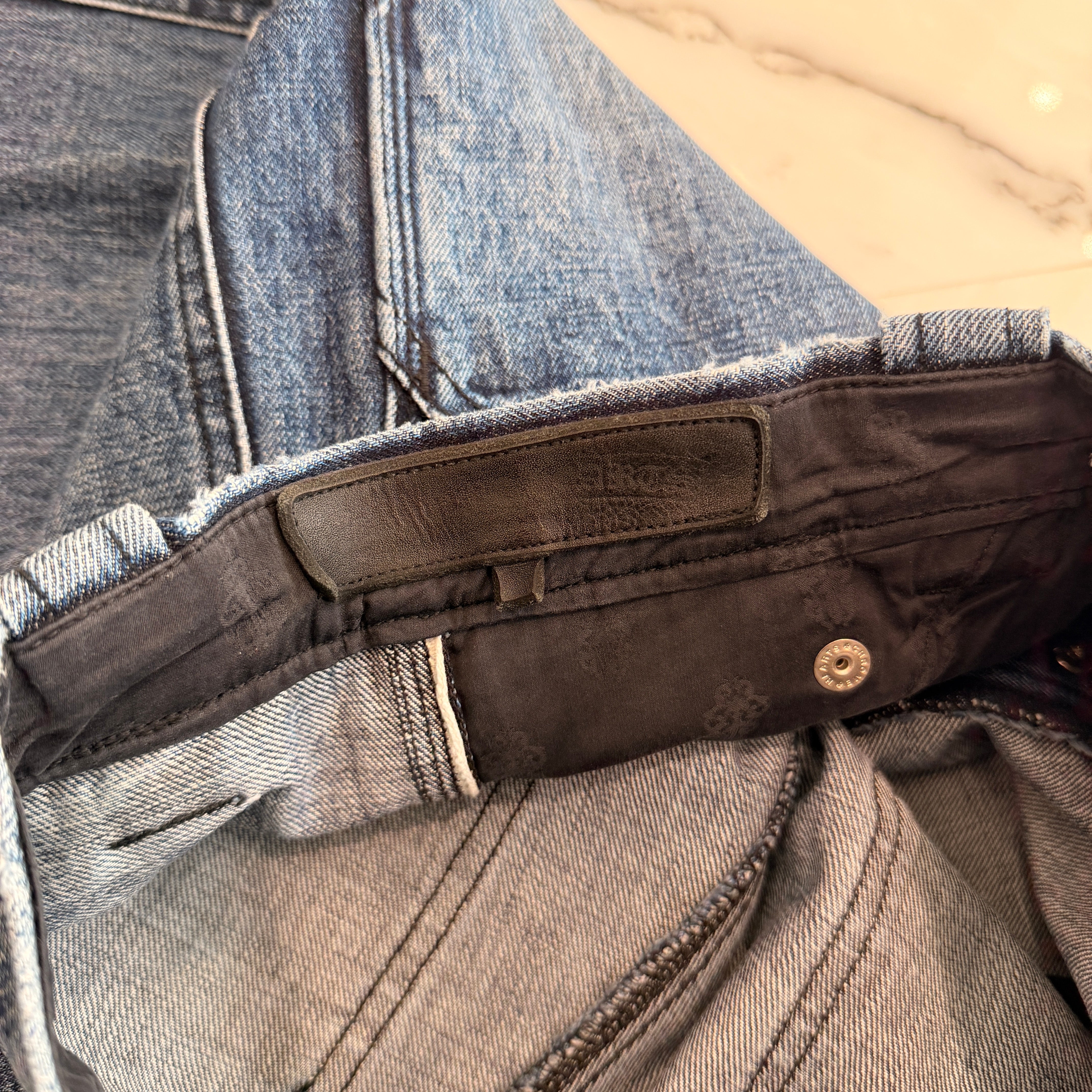 CHROME HEARTS Cross Ball Button Denim Pants Size 30 クロムハーツ クロスボールボタン デニムパンツ サイズ30