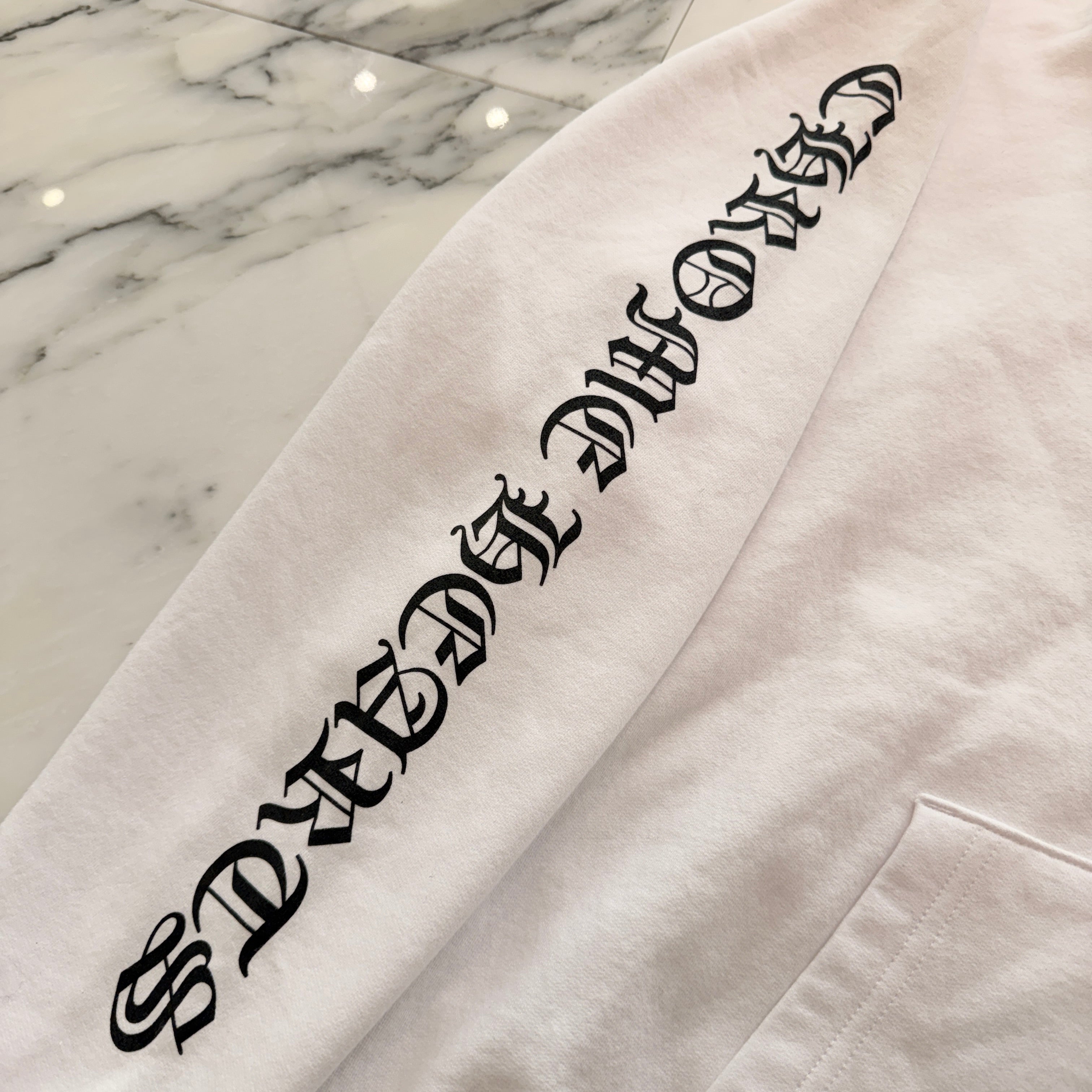 CHROME HEARTS Back Scroll Label Logo Zip Up Hoodie Size XL クロムハーツ バックスクロールラベルロゴジップアップフーディ サイズXL
