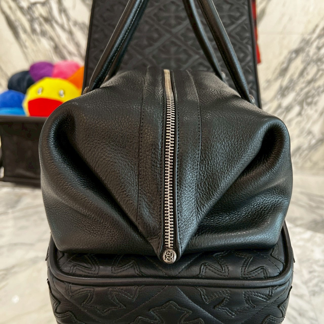 CHROME HEARTS Large Cross MONICA Leather Hand Bag クロムハーツ