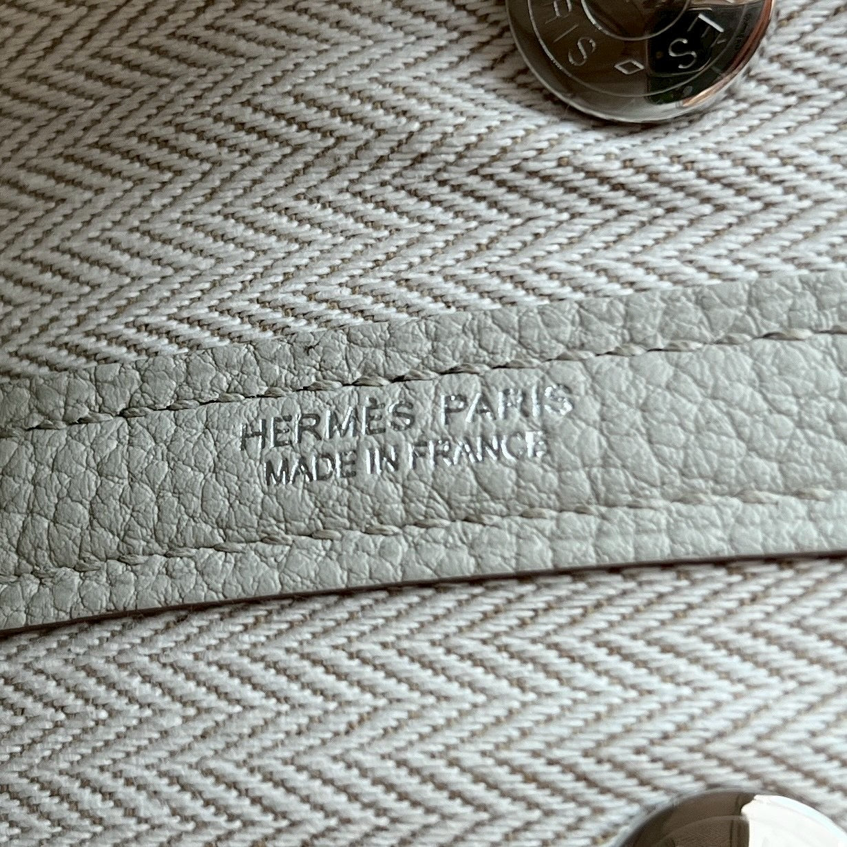 HERMES Néogarden Party TTPM "Béton" Leather Hand Bag K刻印 エルメス ネオガーデンパーティ TTPM "ベトン" レザーハンドバッグ K刻印