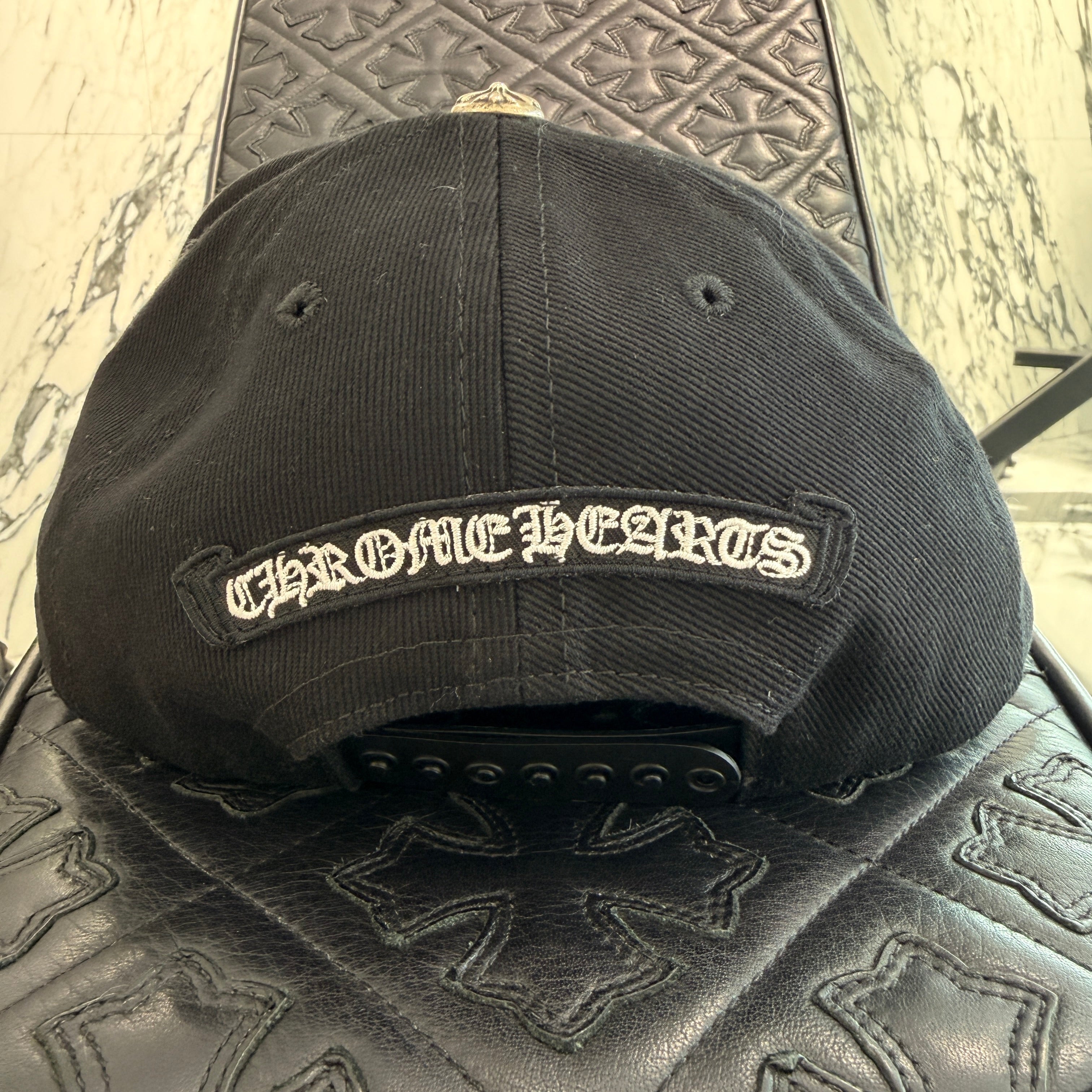 CHROME HEARTS Cross Embroidery Denim Baseball Cap Size ONE SIZE (53-60) クロムハーツ クロス刺繡 デニム ベースボールキャップ サイズONE SIZE (53-60)