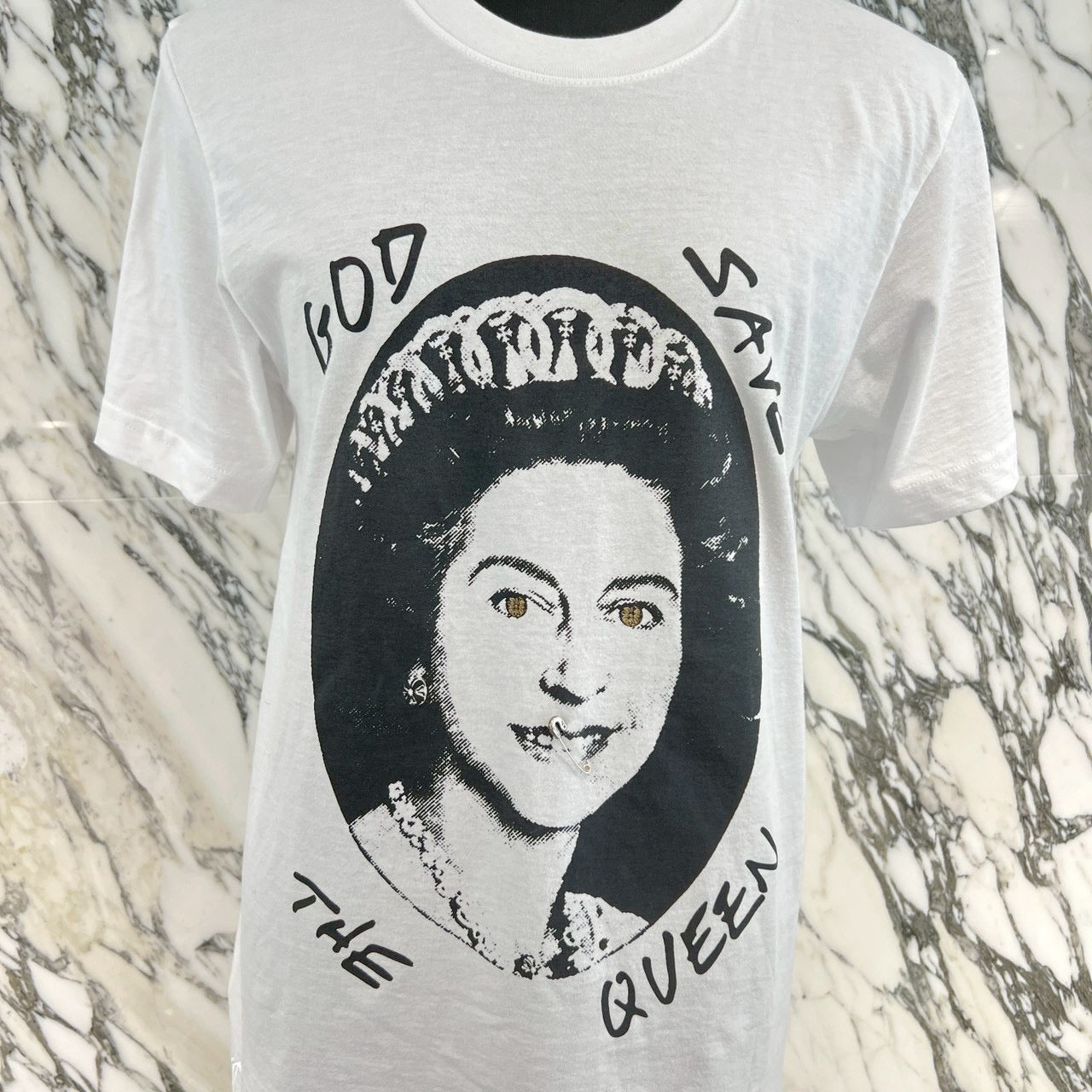 CHROME HEARTS GOD SAVE THE QUEEN Safety Pin Tee Size S クロムハーツ ゴッド・セーブ・ザ・クイーン セーフティピンTシャツ サイズS