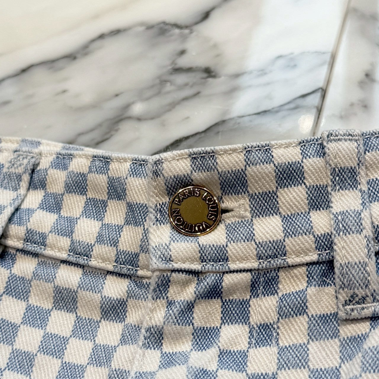 LOUIS VUITTON 2023SS Damier Carpenter Jeans 1AFOKQ Size 36 ルイヴィトン ダミエカーペンタージーンズ サイズ36