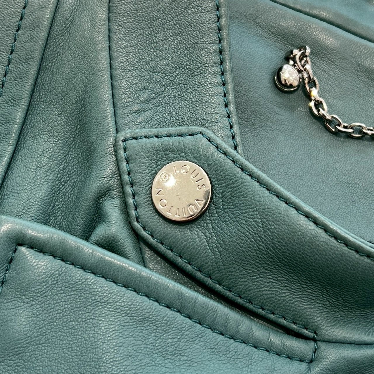 LOUIS VUITTON 2015SS Sheepskin Double Rider Leather Jacket H7L06EKR5 Size 44 ルイヴィトン シープスキン ダブルライダース レザージャケット サイズ44