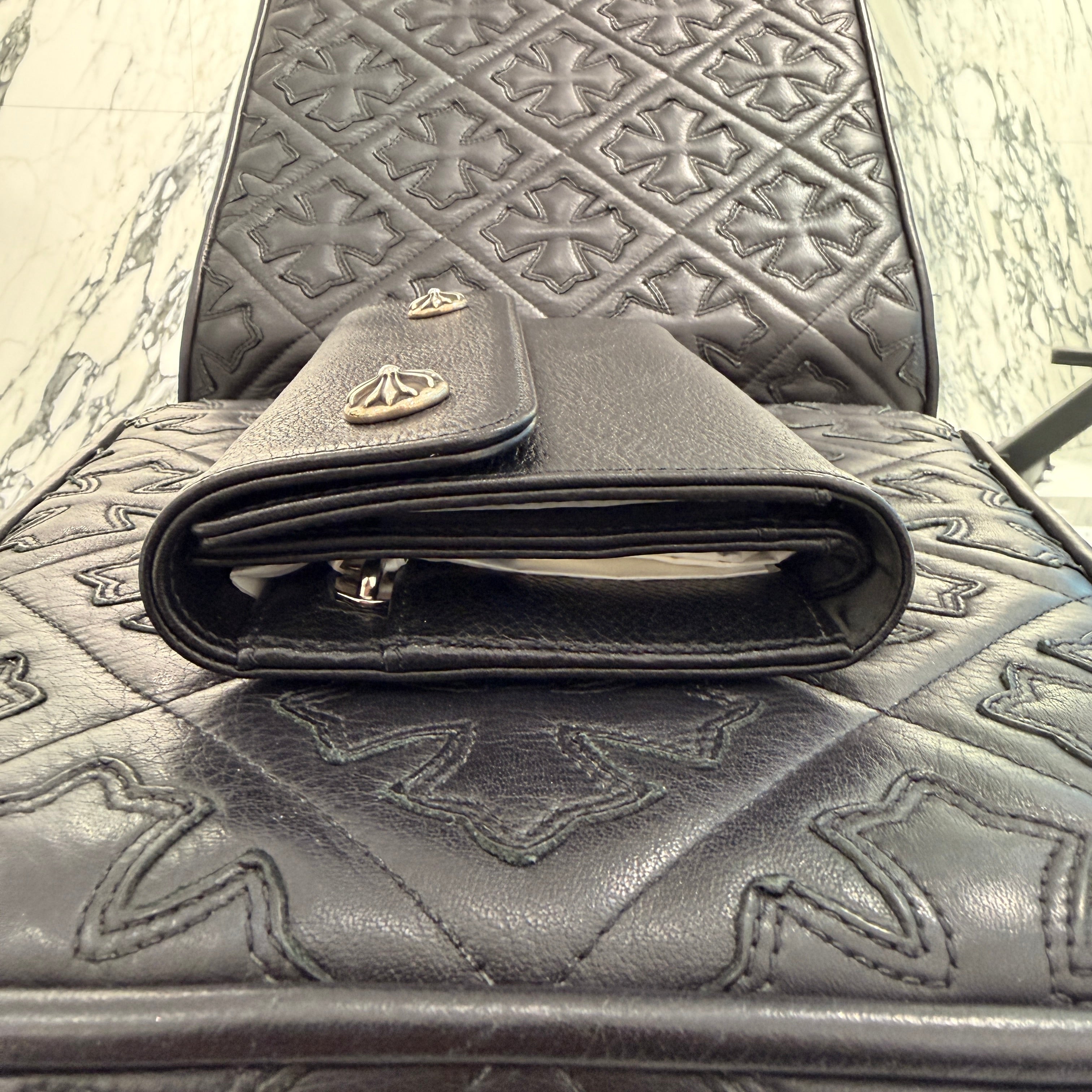 CHROME HEARTS Wave Cross Ball Wallet クロムハーツ ウェーブクロスボール ウォレット