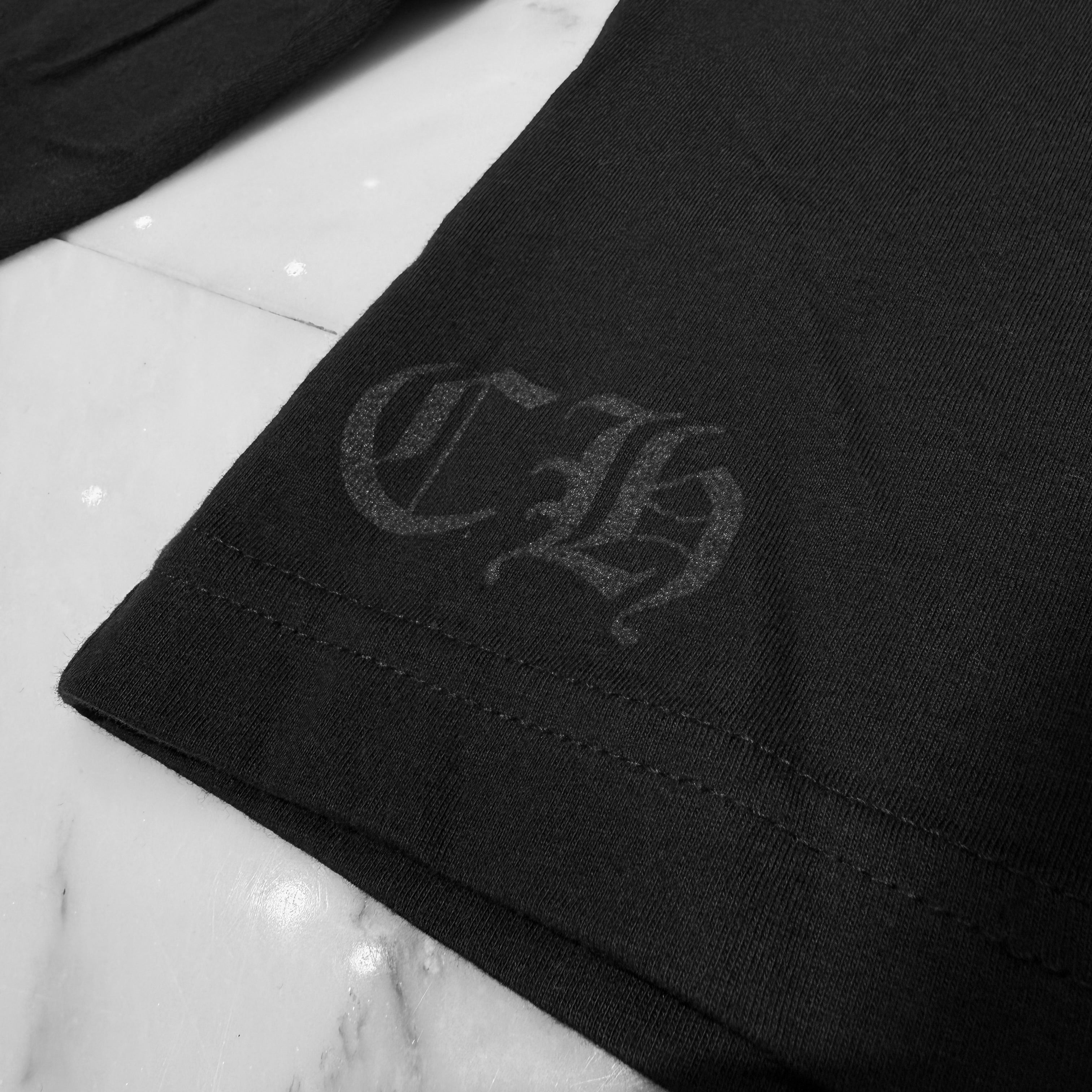 CHROME HEARTS Scroll Label Arm Logo Print Long Sleeve Tee Size XL