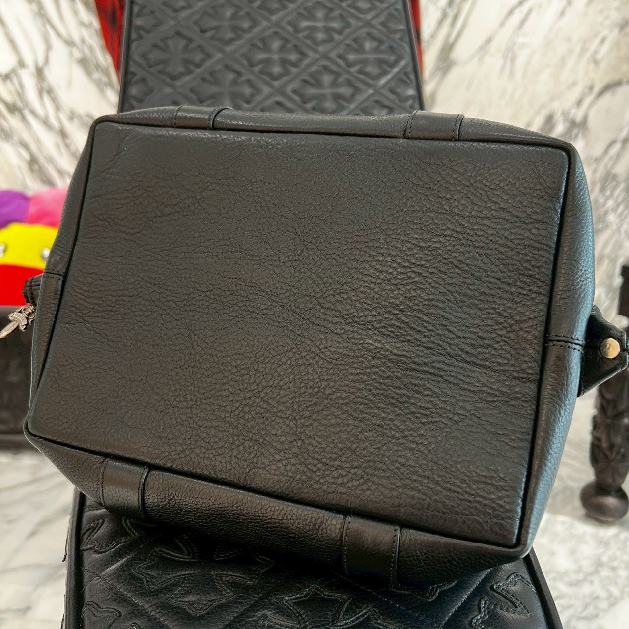 CHROME HEARTS Large Cross MONICA Leather Hand Bag クロムハーツ ラージクロス モニカ レザーハンドバッグ