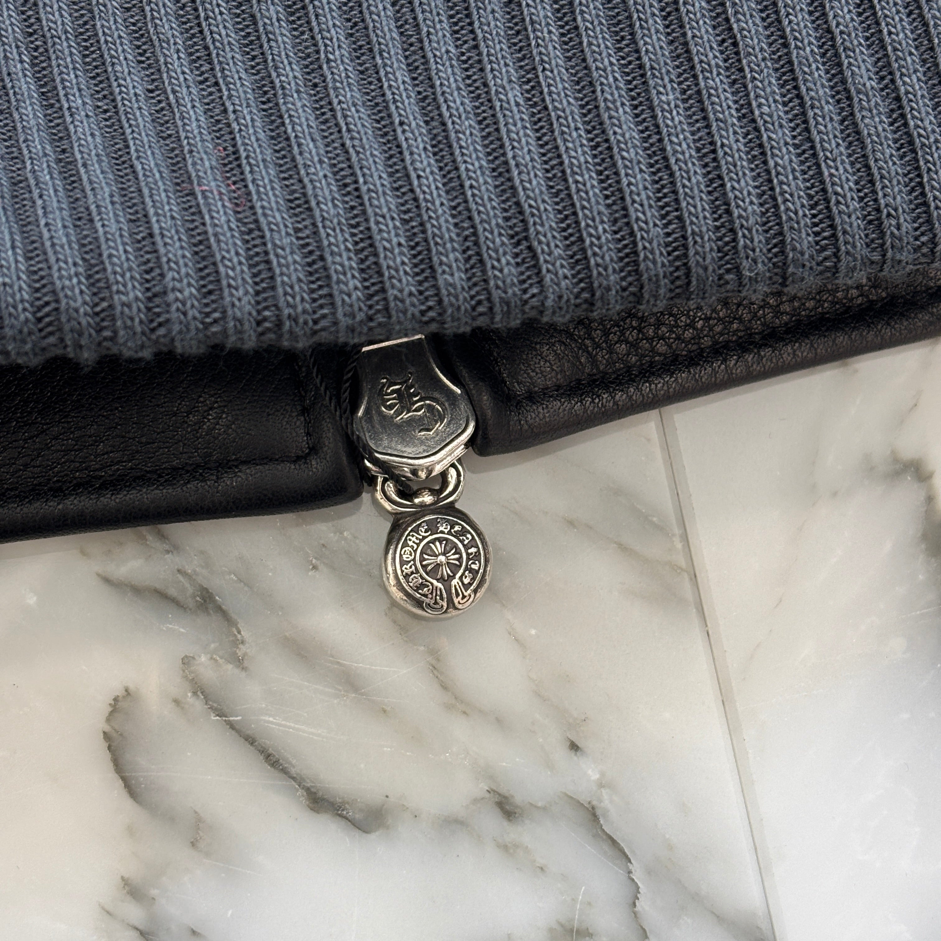 CHROME HEARTS LETTERMAN CH Patch Leather Blouson Jacket Size M クロムハーツ レターマン CHパッチ レザーブルゾンジャケット サイズM