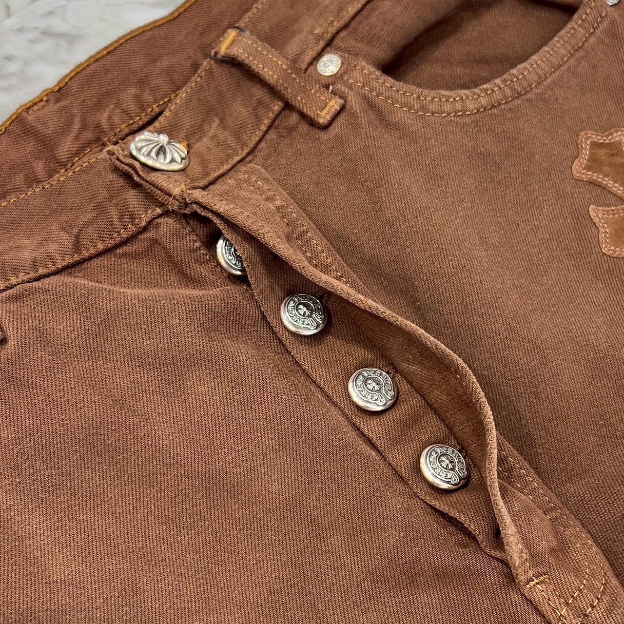 CHROME HEARTS × Levi's Body VNTG Multi Cross Leather Patch Jeans Size 33 クロムハーツ × リーバイスボディ ヴィンテージ クロスレザーパッチ ジーンズ デニムパンツ サイズ33