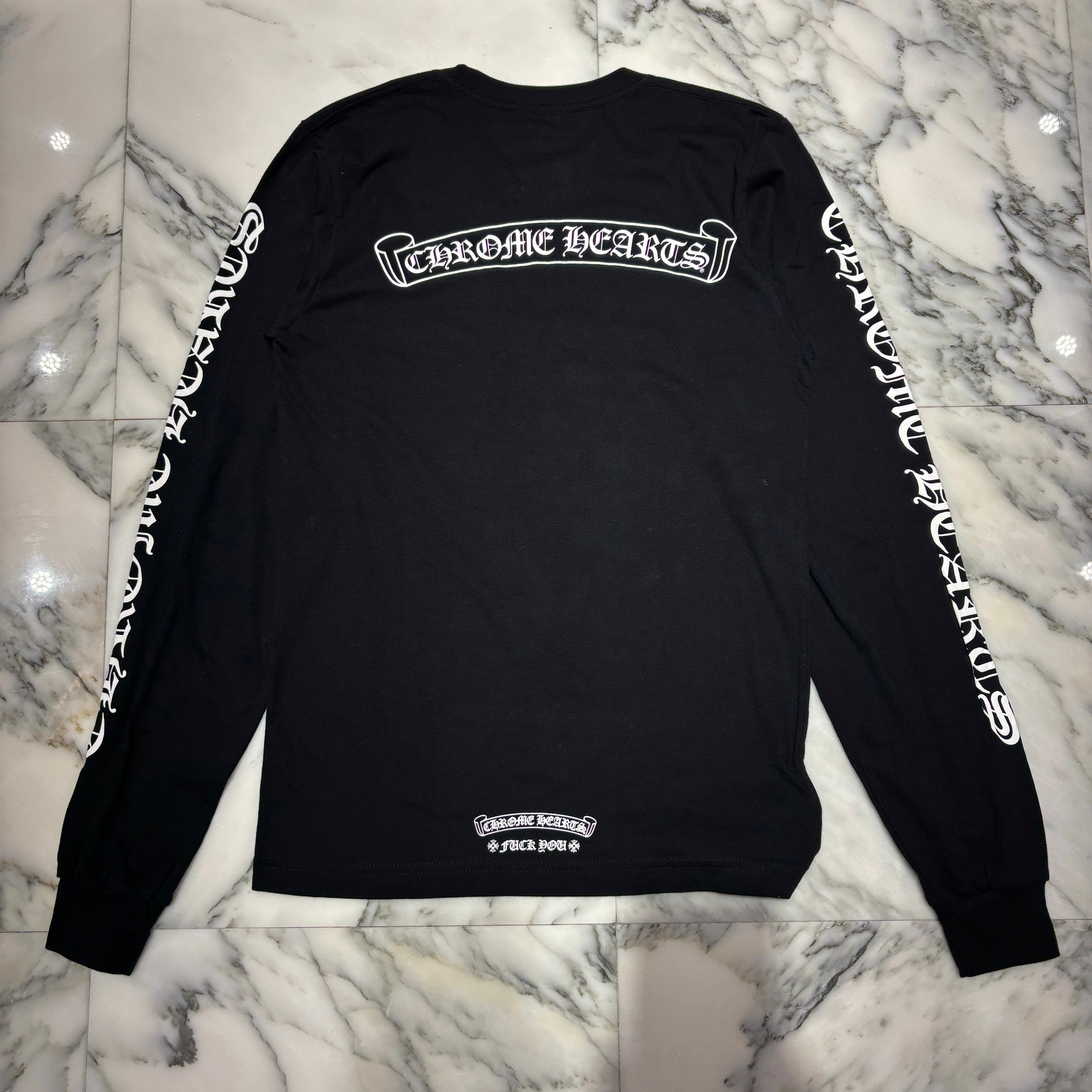 CHROME HEARTS Back Scroll Fuck You Long Sleeve Tee Size S クロムハーツ バックスクロール ファックユー ロングスリーブ Tシャツ サイズS
