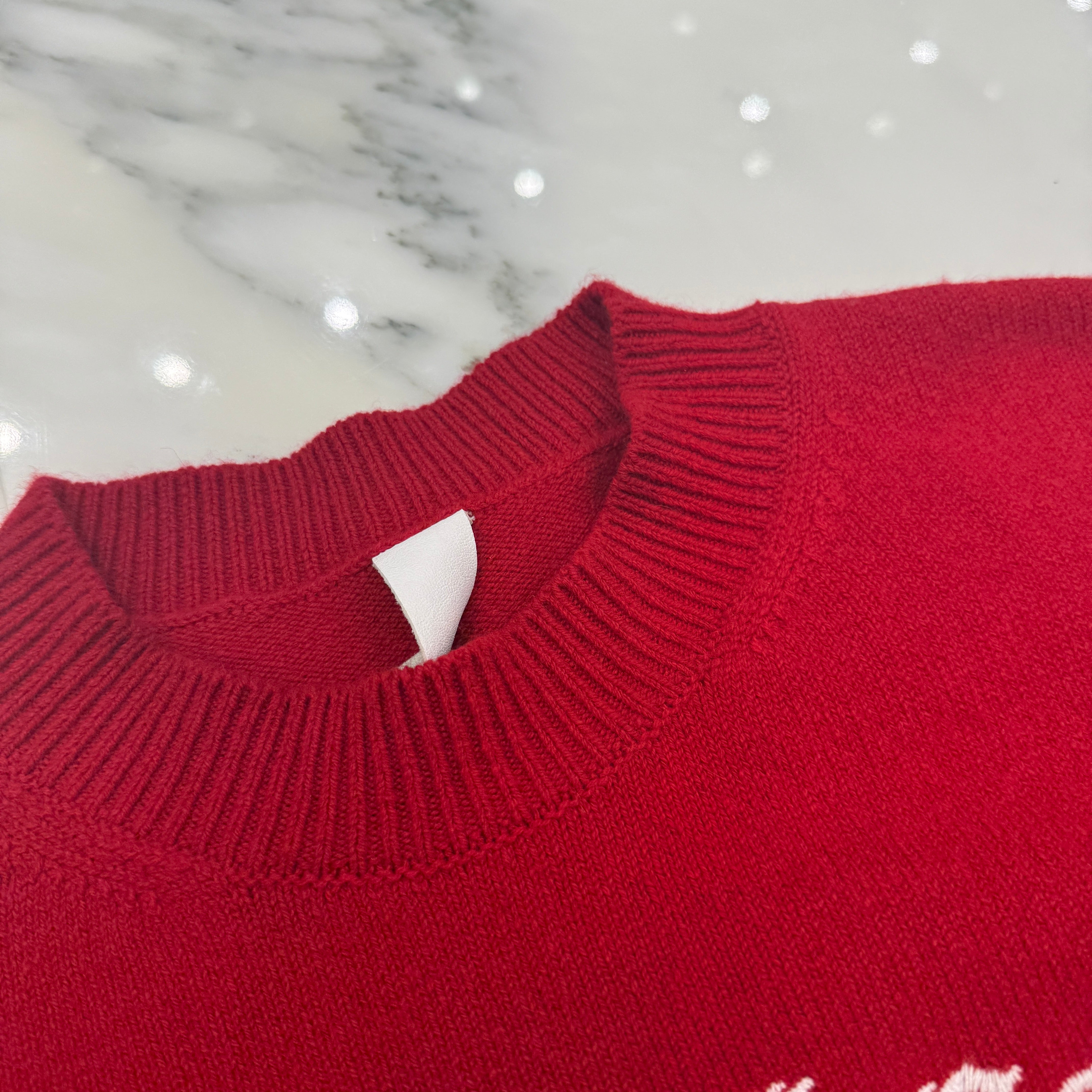 CHROME HEARTS Y NOT King Taco 3 Cemetery Cross Leather Patch Cashmere Knit Sweater Size M クロムハーツ ワイノット キングタコ 3セメタリークロス レザーパッチ カシミヤ ニットセーター サイズM