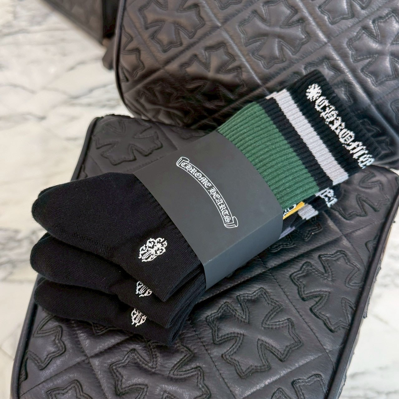 CHROME HEARTS Vine Dagger Embroidery Fuck You Socks Size M (25cm-27cm) クロムハーツ ヴァインダガー刺繍 ファックユーロゴ ソックス サイズM (25cm-27cm)