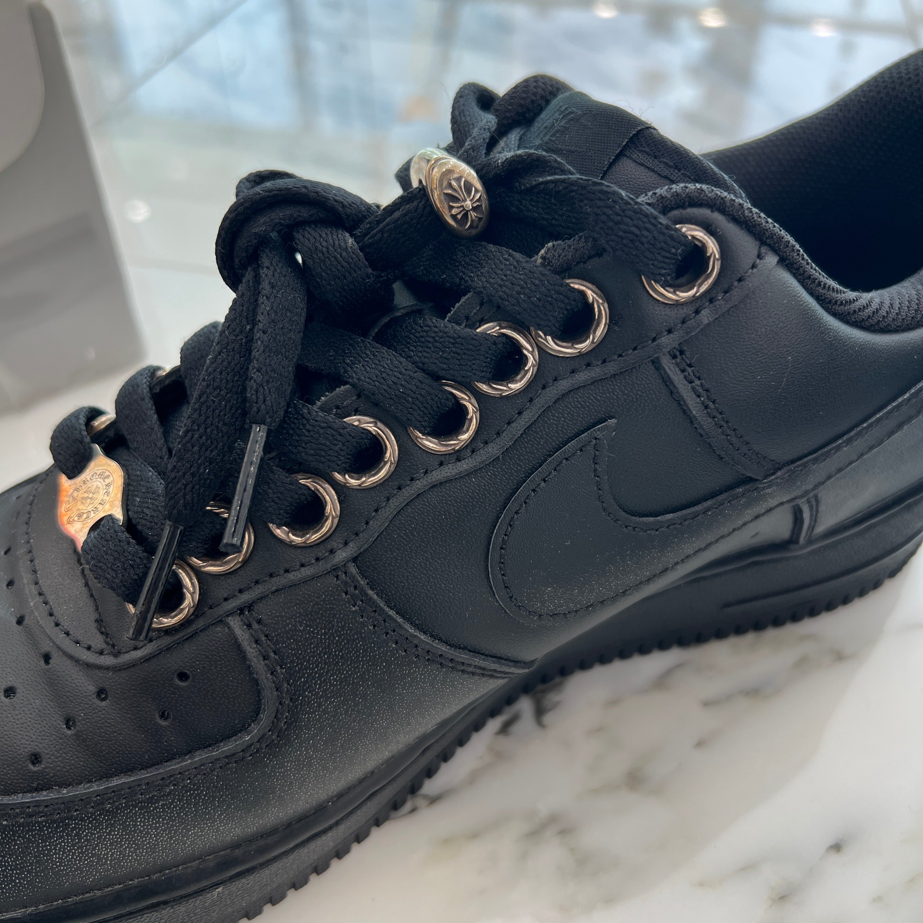 CHROME HEARTS × NIKE AIR FORCE 1 '07 Custom Leather Sneakers Size US10(28.0cm) クロムハーツ×ナイキ エアフォース1 '07 カスタム レザースニーカー サイズ US10(28.0cm)
