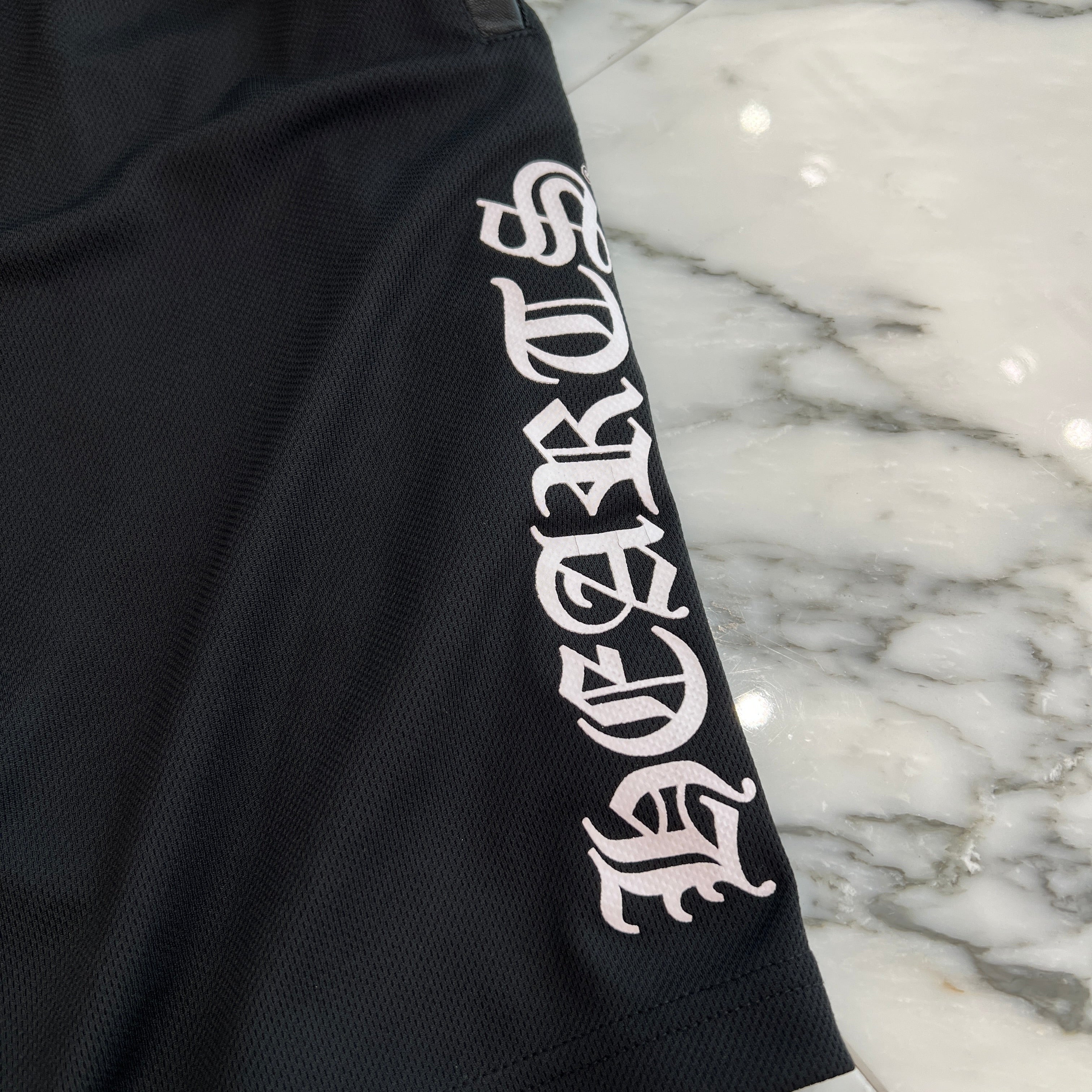 CHROME HEARTS Side Logo Cross Ball Button Mesh Half Pants Size S クロムハーツ サイドロゴ クロスボールボタン メッシュハーフパンツ サイズS