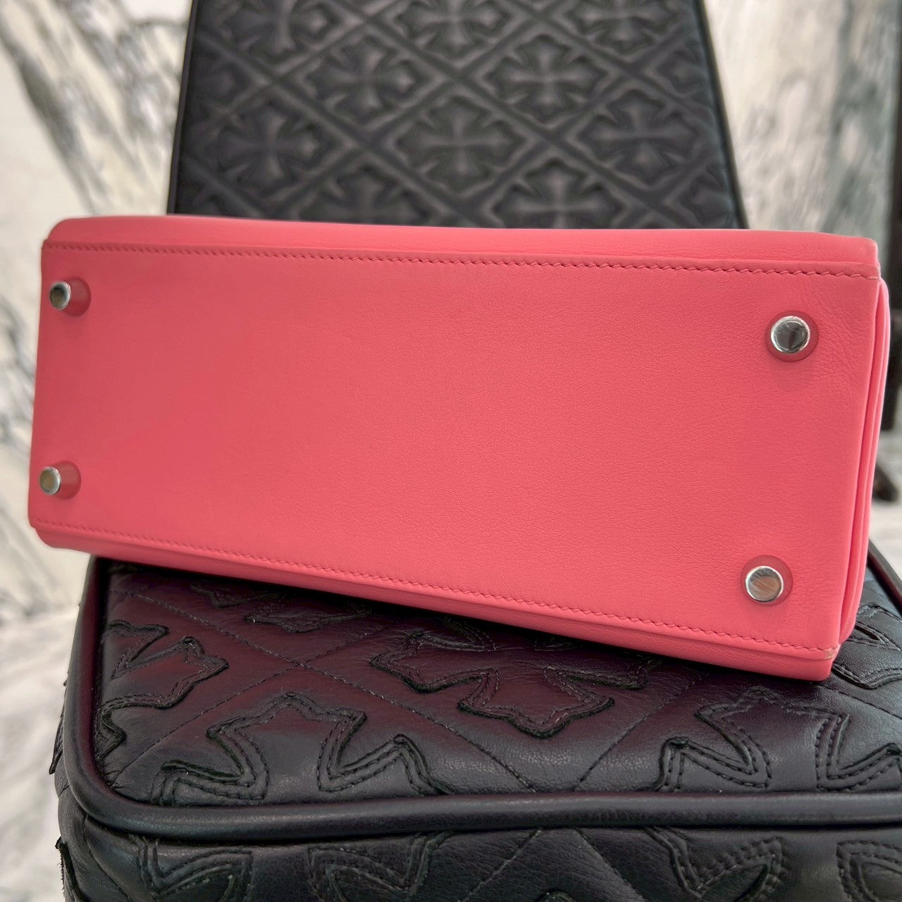 HERMES KELLY 25 Hand Bag "ROSE AZALEE"Y刻印 エルメス ケリー25 ハンドバッグ "ローズアザレ" Y刻印