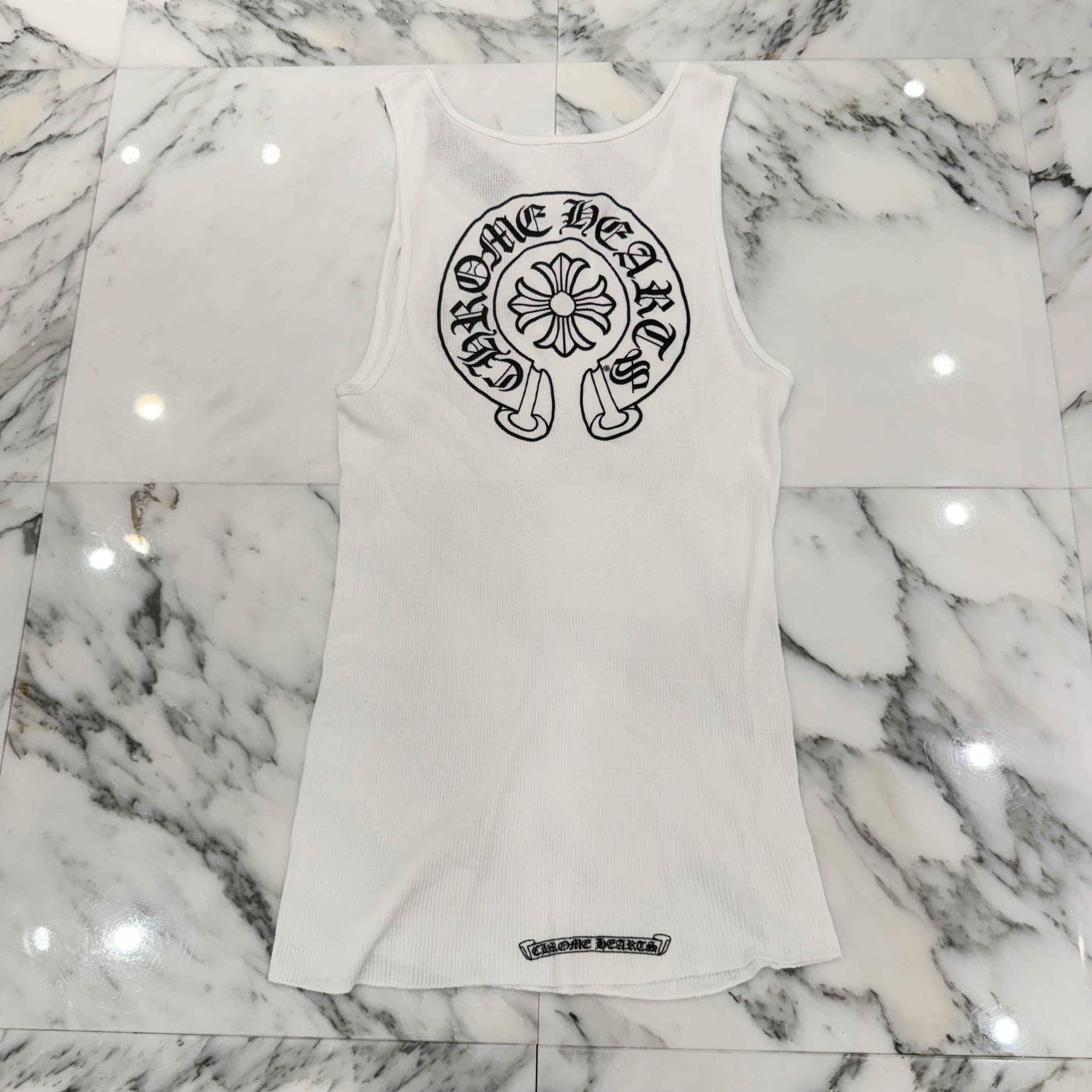 CHROME HEARTS Back Horseshoe Print Tank Top Size L クロムハーツ バックホースシュープリント タンクトップ サイズL