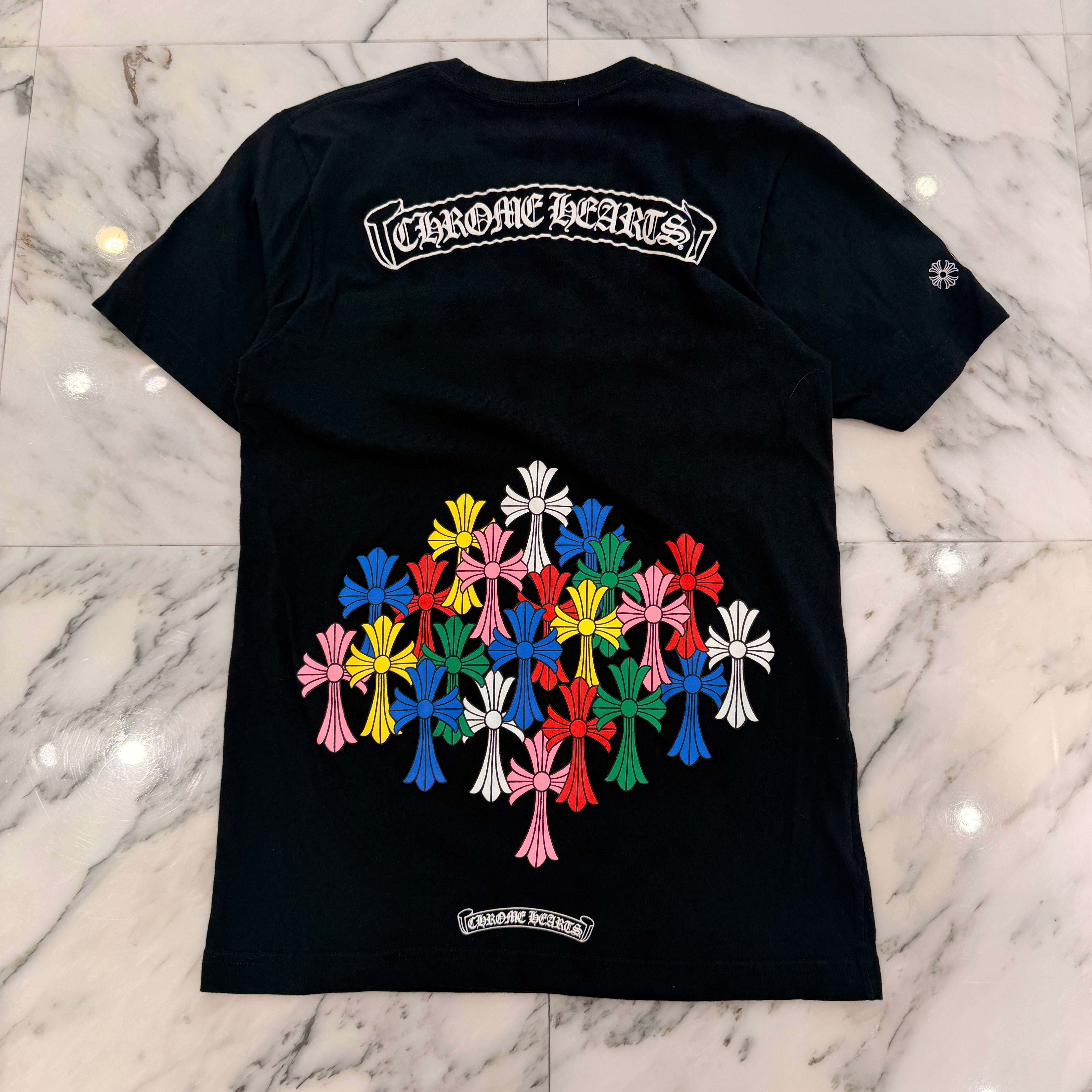 CHROME HEARTS MLTCOL CEM CRS Tee Size S クロムハーツ マルチカラー セメタリークロス Tシャツ サイズS