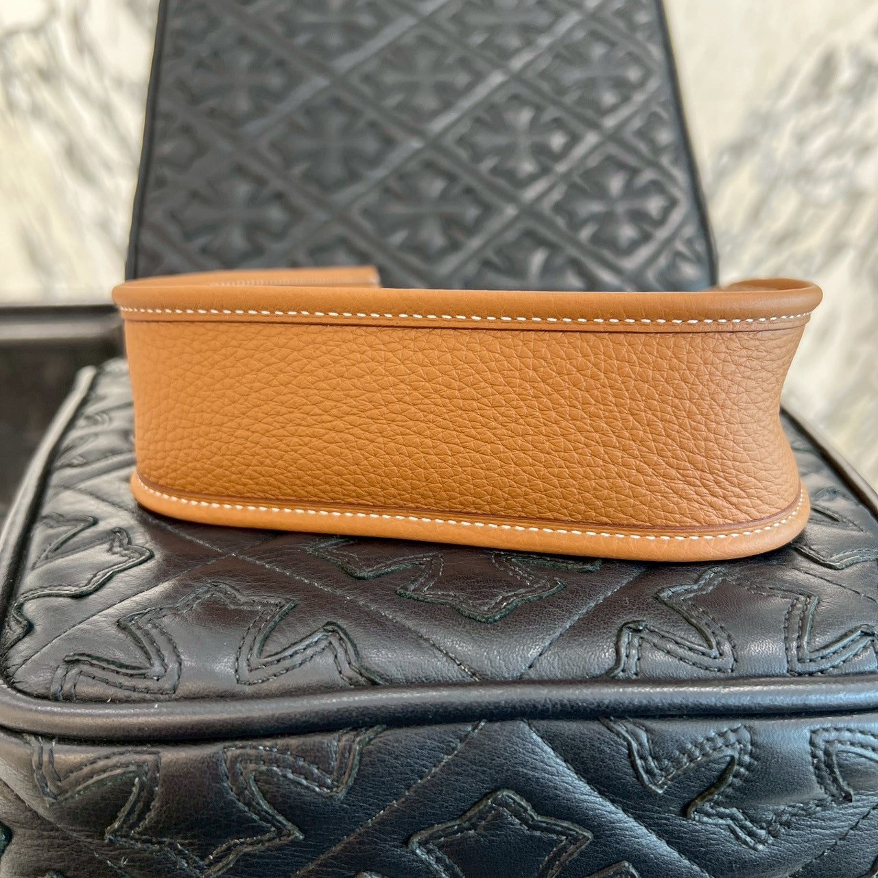 HERMES Evelyn Amazon TPM "Gold" K刻印 エルメス エブリン アマゾン TPM "ゴールド" レザーショルダーバッグ K刻印