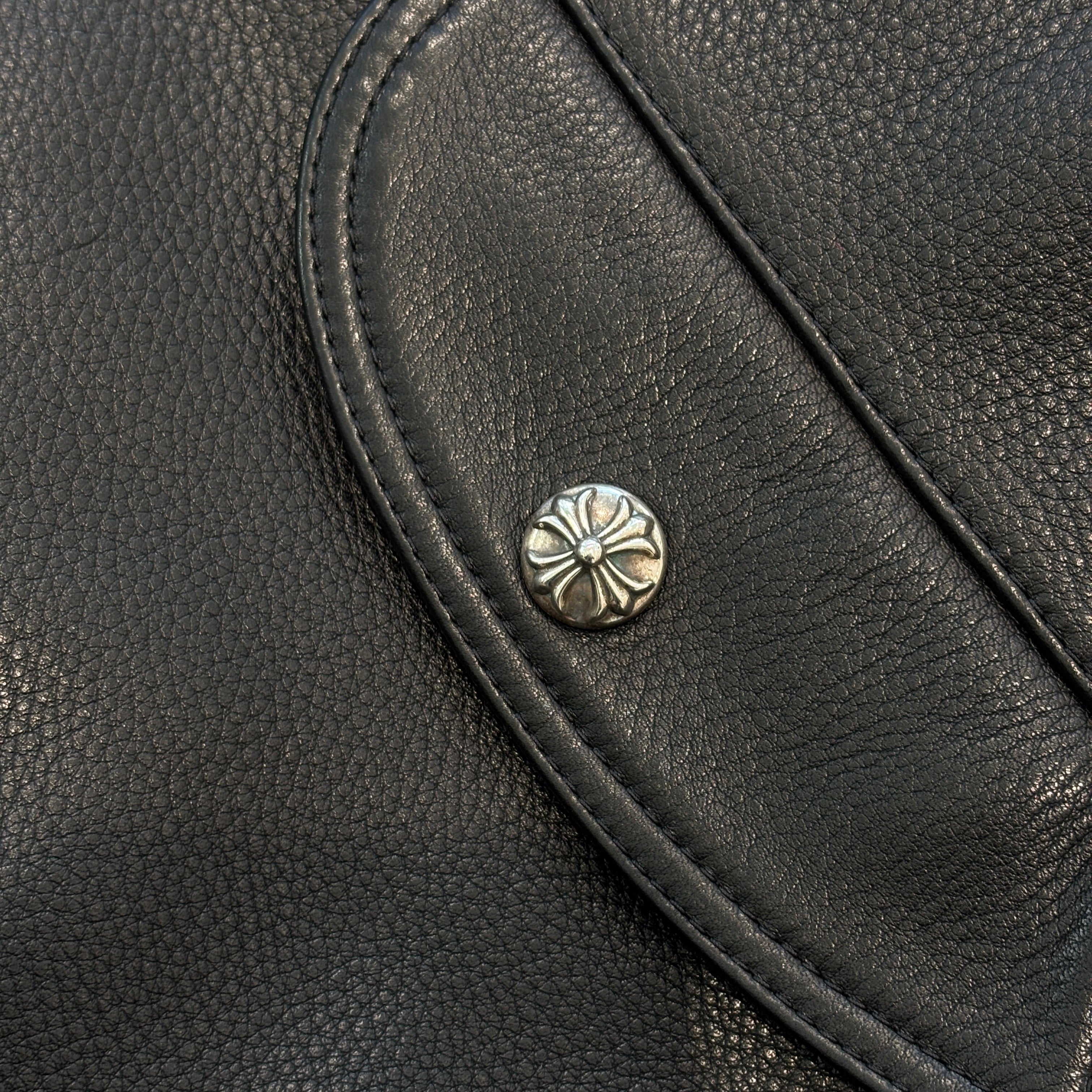 CHROME HEARTS LETTERMAN CH Patch Leather Blouson Jacket Size M クロムハーツ レターマン CHパッチ レザーブルゾンジャケット サイズM