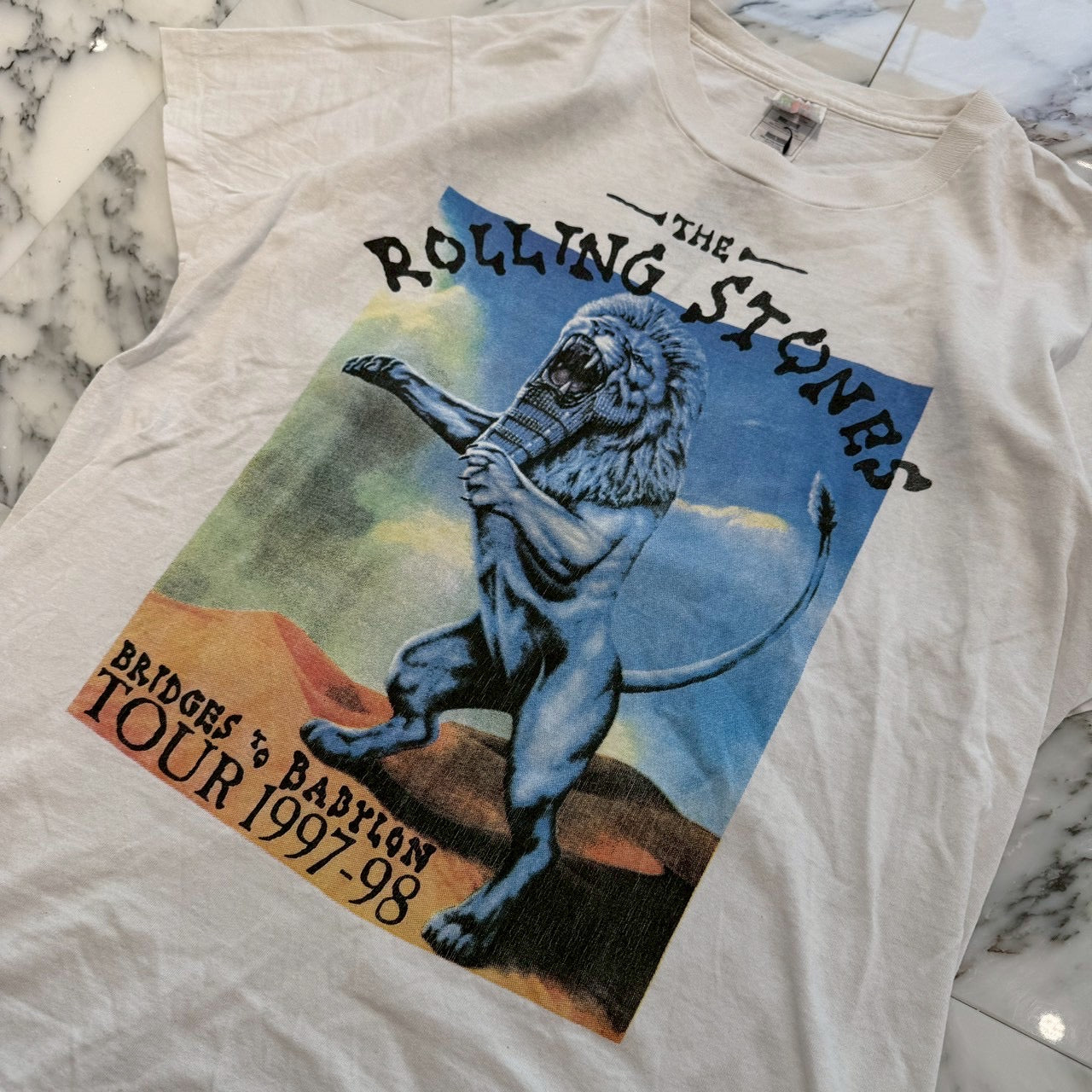 Vintage 90's The Rolling Stones ”Bridges to Babylon Tour 1997-98” FRUIT OF THE LOOM Tee Size L 90's ザ ローリング・ストーンズ ”ブリッジズ・トゥ・バビロン・ツアー 1997-98” フルーツオブザルーム社製 Tシャツ サイズL