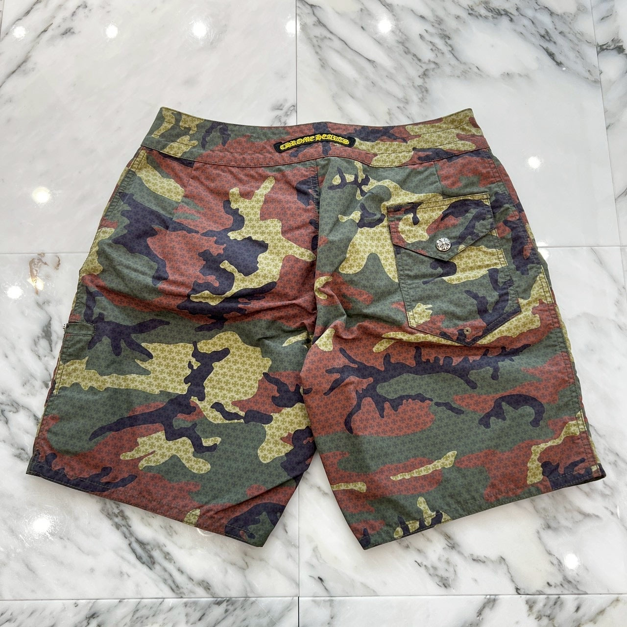 CHROME HEARTS SURF BRITCHES CH PLUS Camouflage Nylon Swim Shorts Size 34 クロムハーツ サーフ ブリーチズ CHプラス カモフラージュ ナイロン スイムショーツ サイズ34