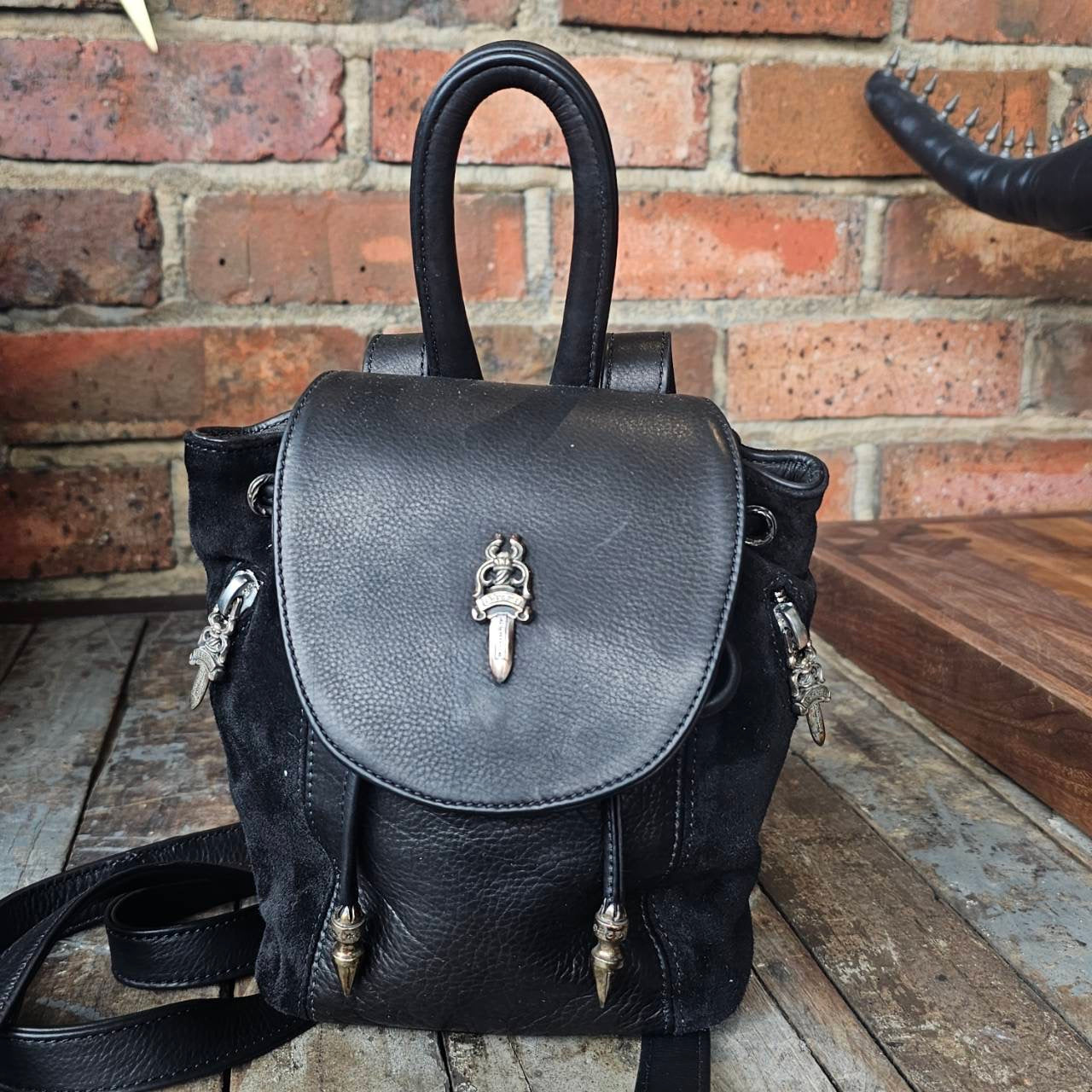 CHROME HEARTS IGGY MINI Leather Back Pack クロムハーツ イギー ミニ レザーバックパック