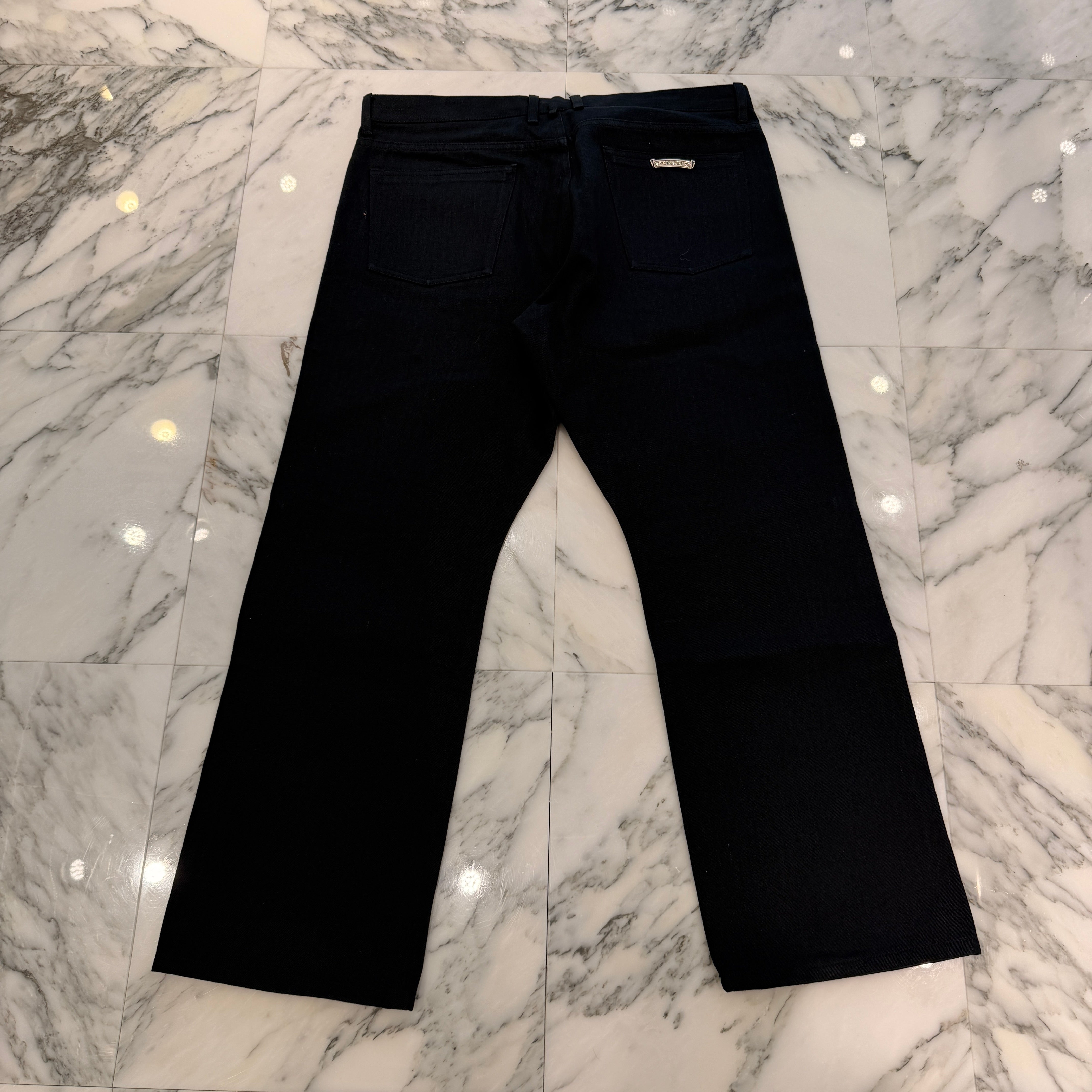 CHROME HEARTS Flare Knee Cross Ball Button Cotton Chino Pants Size 40 クロムハーツ フレアニー クロスボールボタン コットン チノパンツ サイズ40