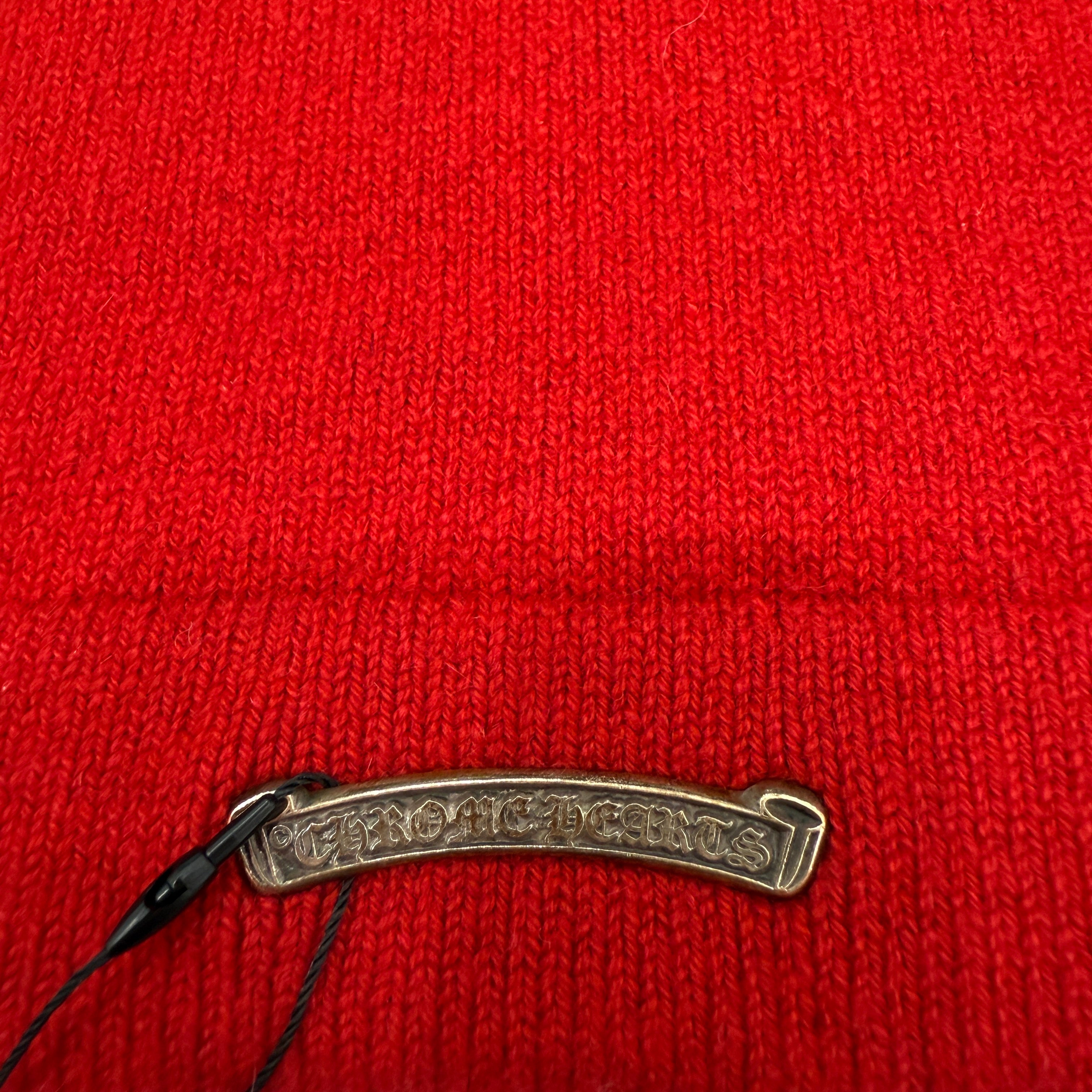 CHROME HEARTS Y NOT King Taco 3 Cemetery Cross Leather Patch Cashmere Knit Sweater Size M クロムハーツ ワイノット キングタコ 3セメタリークロス レザーパッチ カシミヤ ニットセーター サイズM