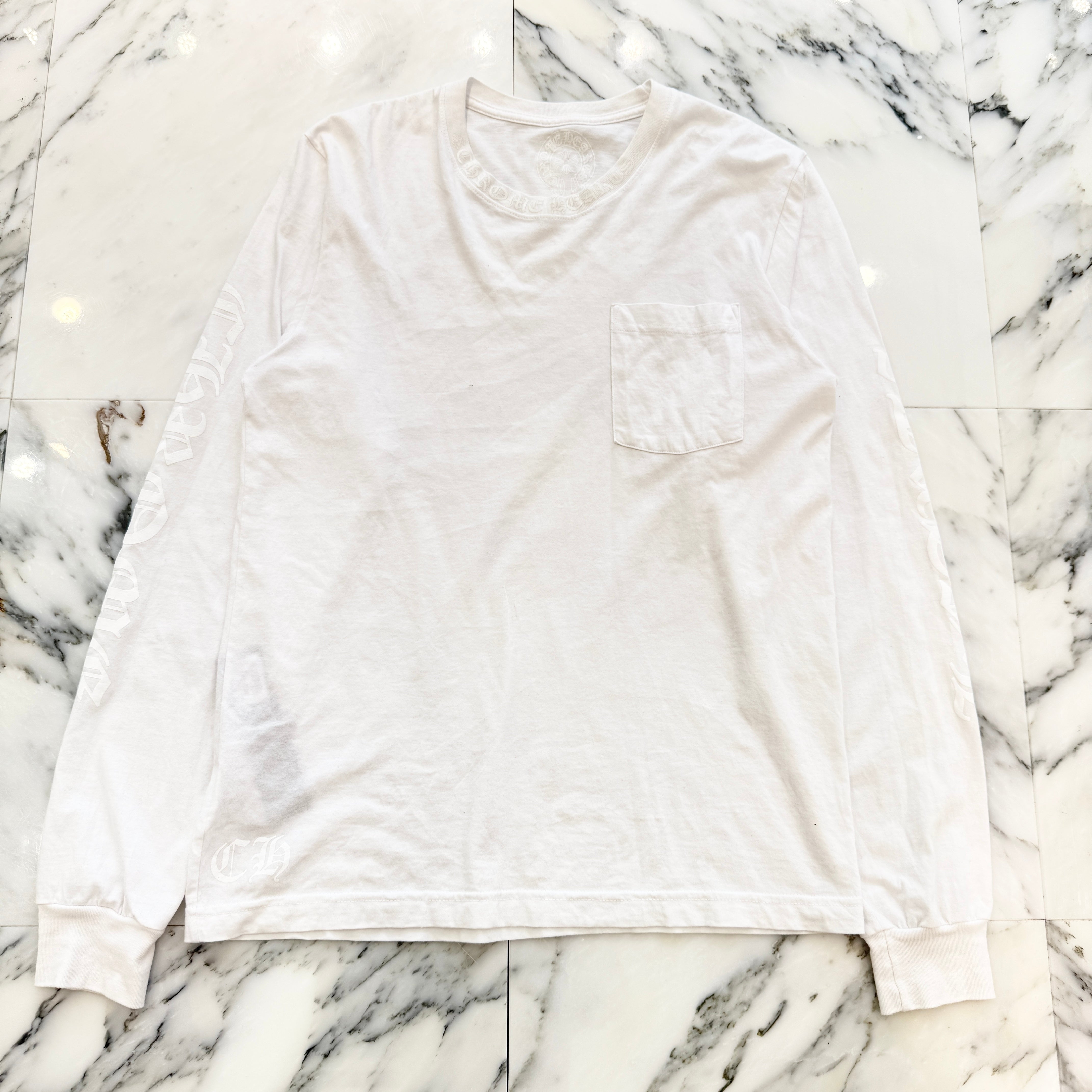 CHROME HEARTS Old English Neck Logo Long Sleeve Tee Size M クロムハーツ オールドイングリッシュ ネックロゴ ロングスリーブTシャツ サイズM